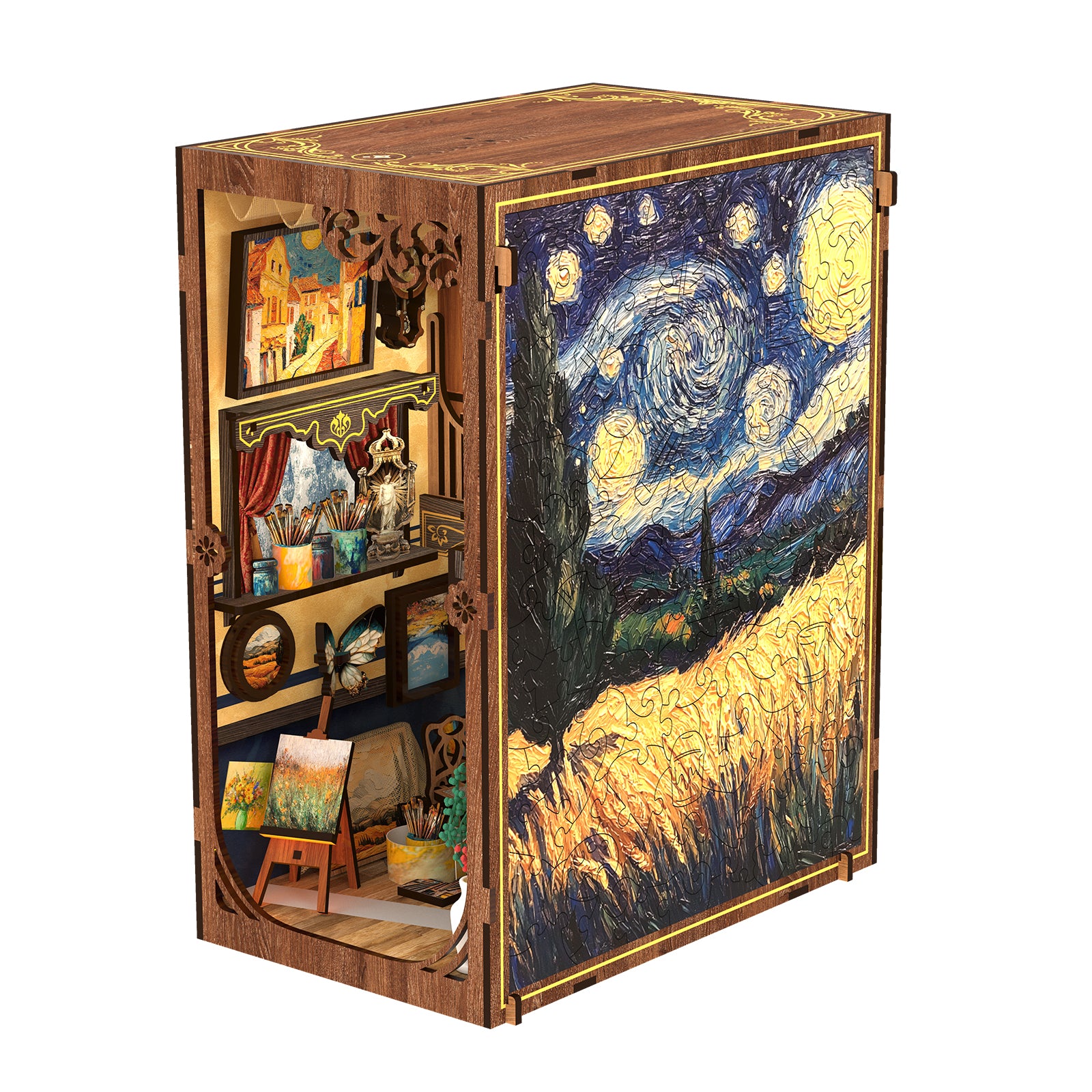 A World within the Frame – Van Gogh Book Nook MagicHolz