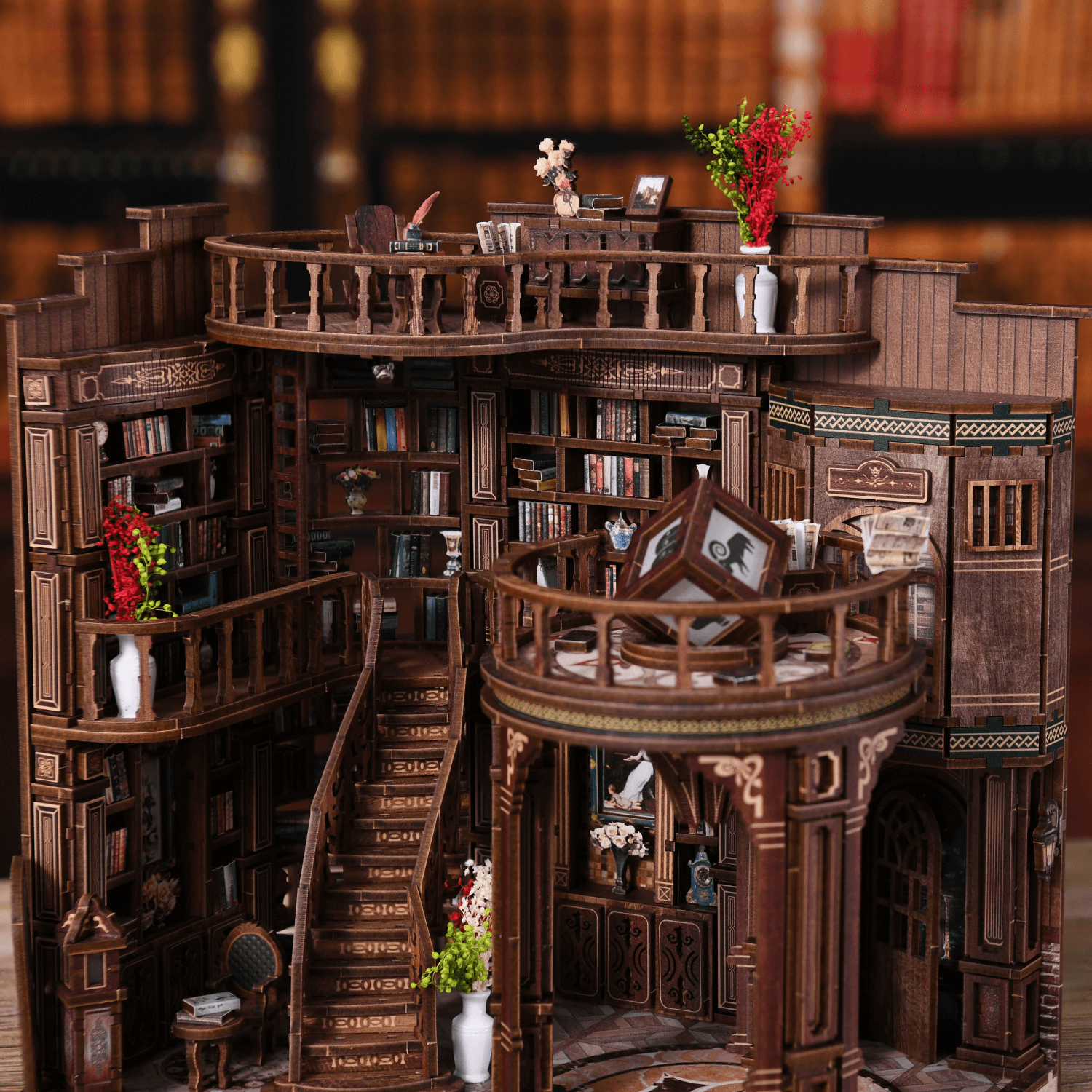 Grande bibliothèque Maison miniature MagicHolz