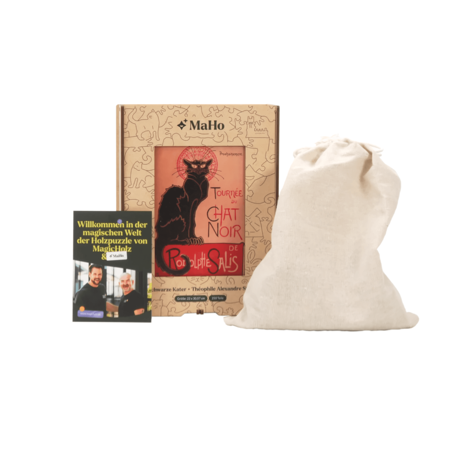 Le chat noir | Théophile Alexandre Steinlen Puzzle en bois (2D) MagicHolz