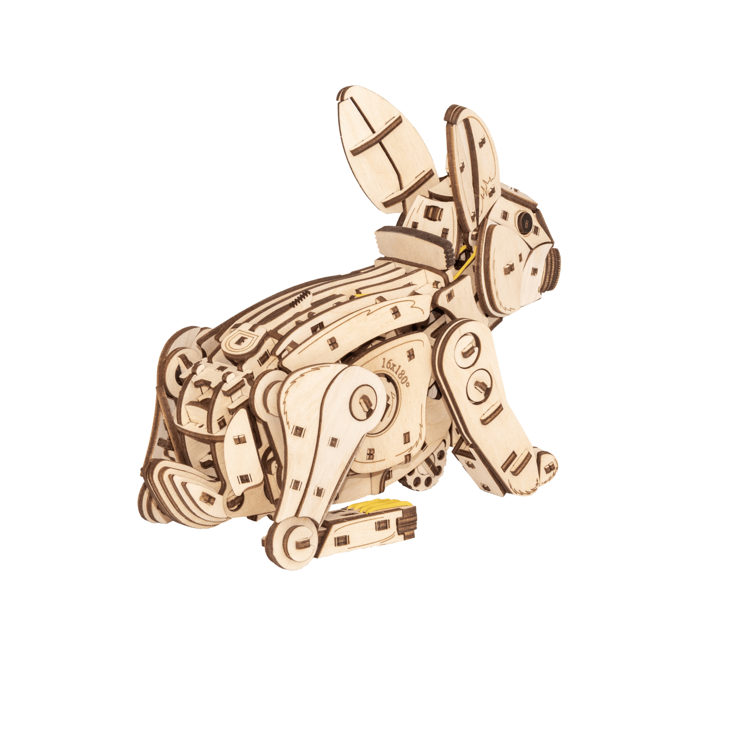 Mechanisch konijn Mechanische houten puzzel Eco-Wood-Art