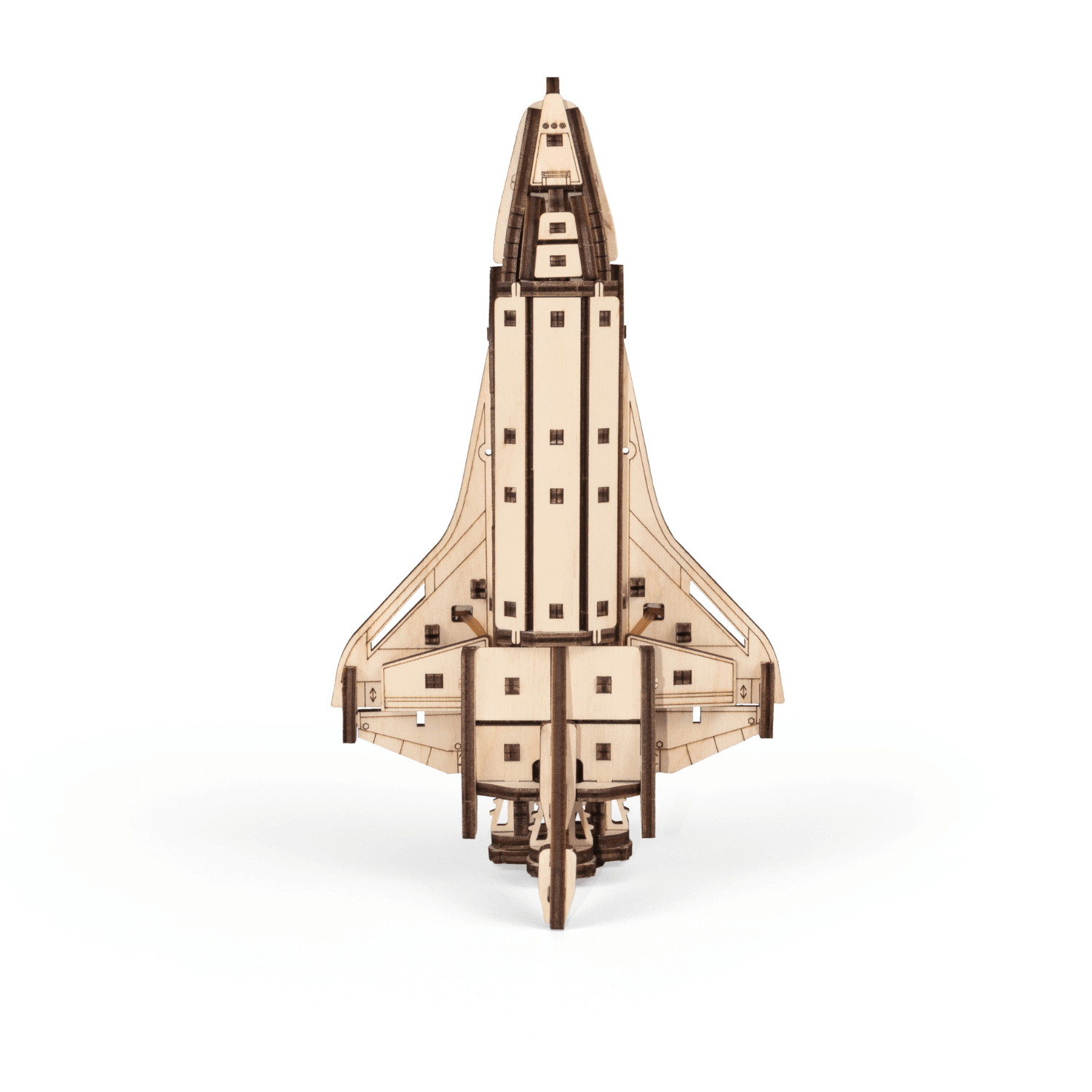 Space Shuttle Mechanische houten puzzel Eco-Wood-Art