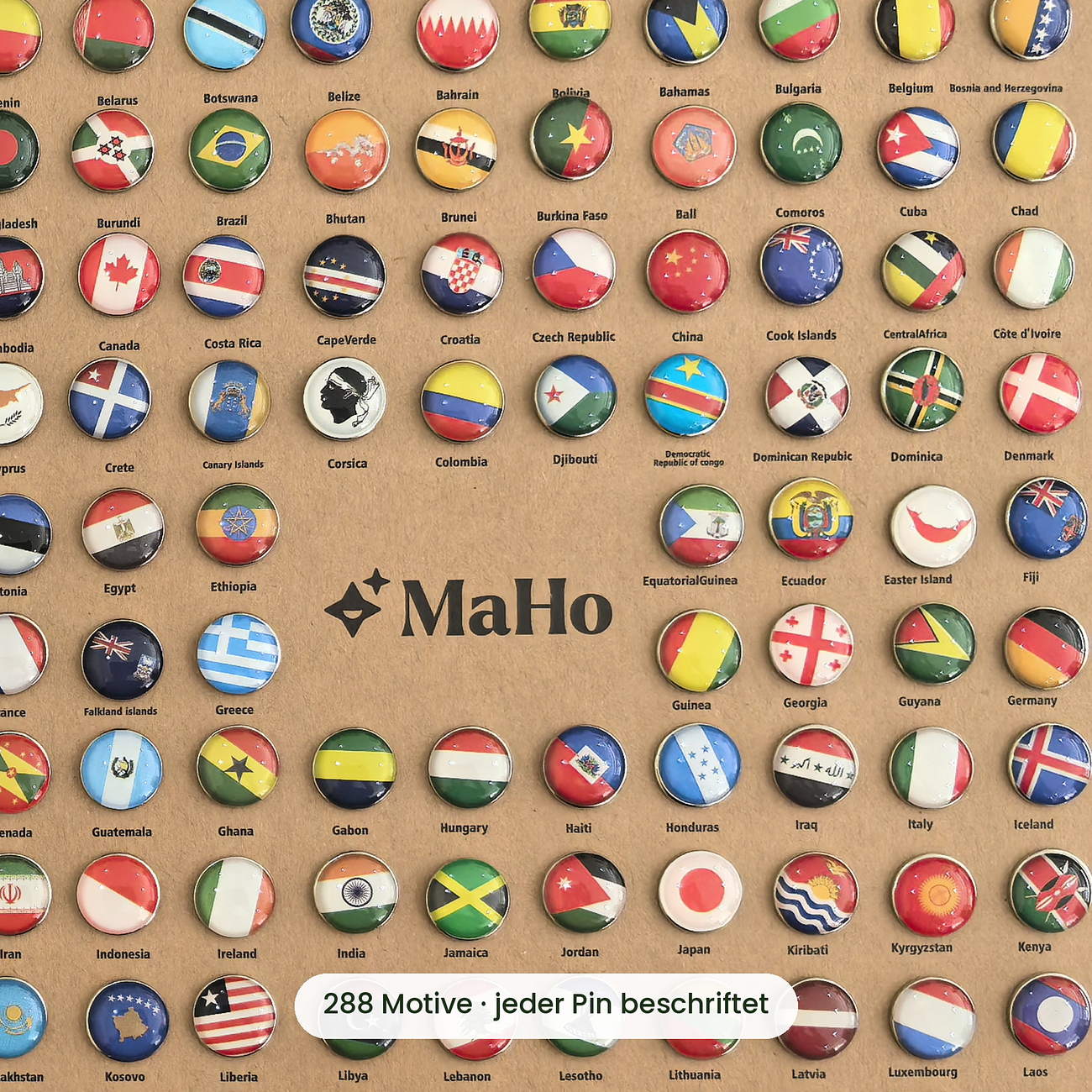 Multicolored Wooden World Map Wall Decor by Eco-Wood-Art