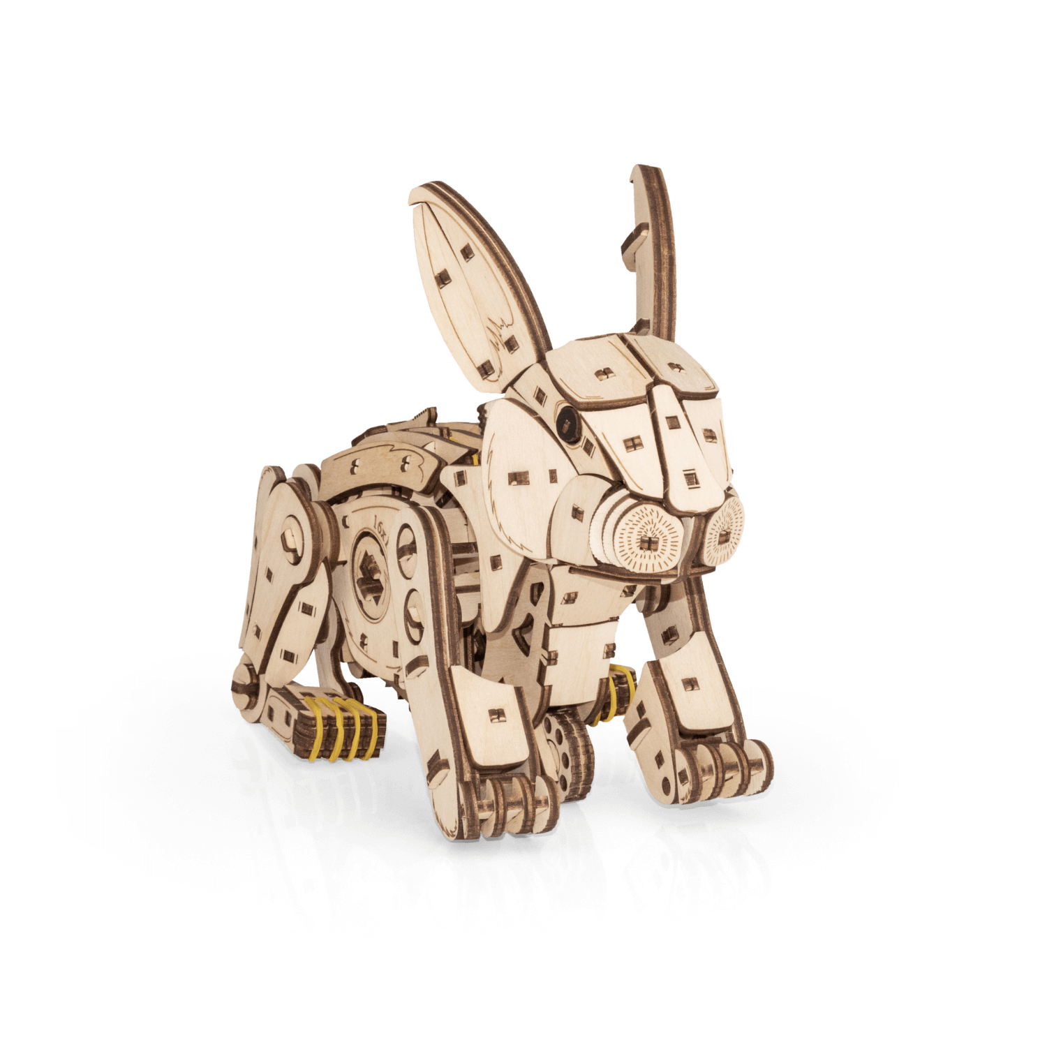 Mechanisch konijn Mechanische houten puzzel Eco-Wood-Art