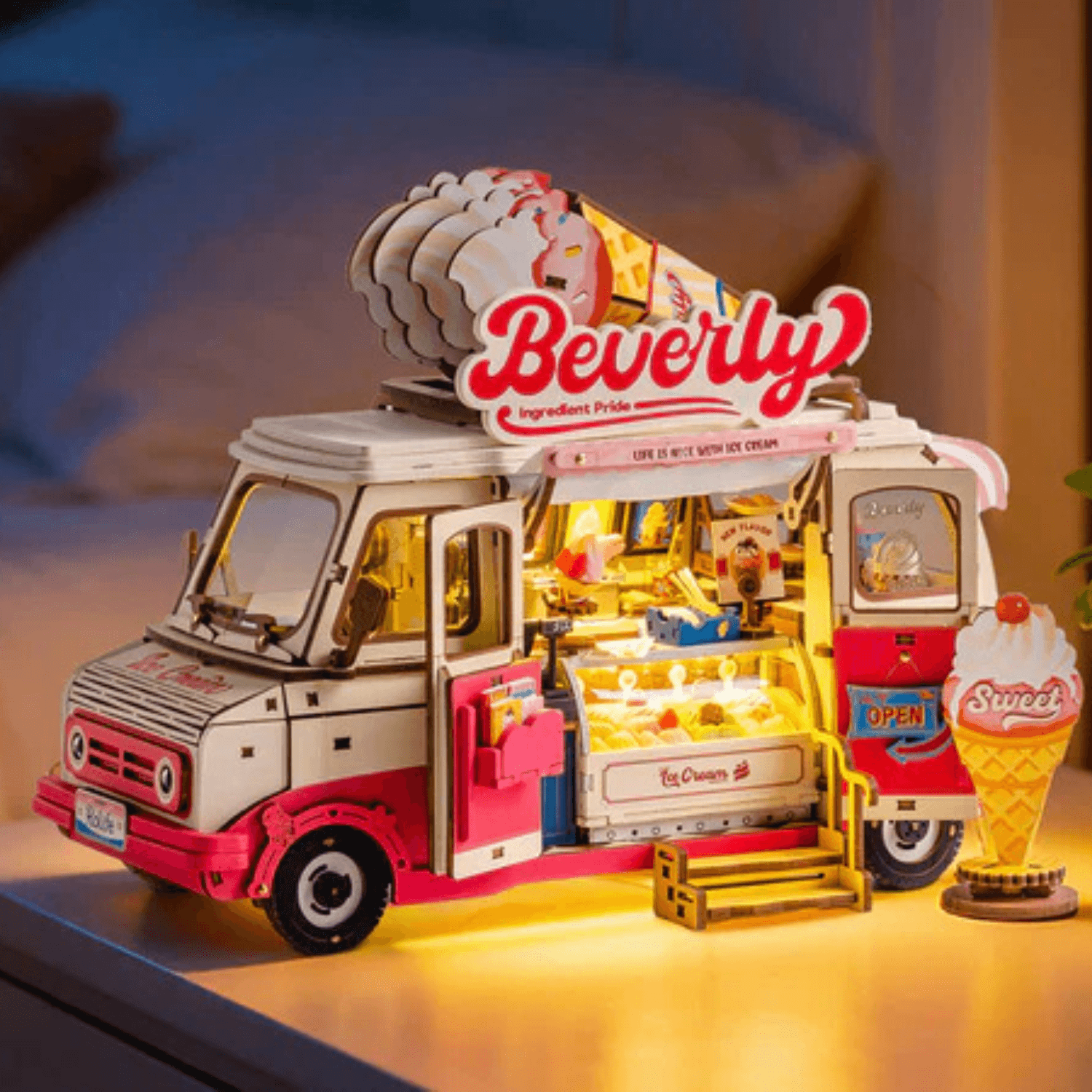 Beverly's Ice Cream Truck Model Kits by Robotime