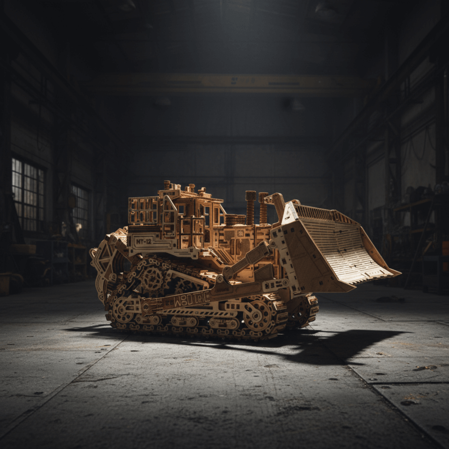 Terrain Titan | Bulldozer Mechanische houten puzzel WoodTrick Terrain Titan