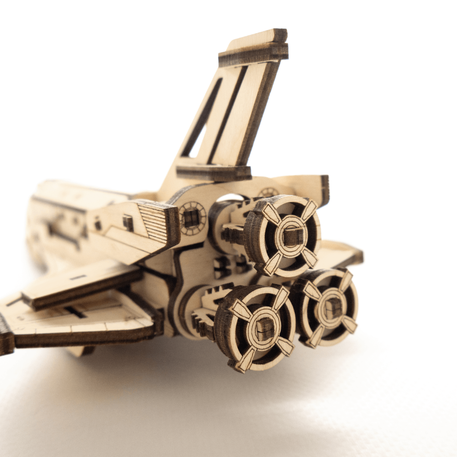 Space Shuttle Mechanische houten puzzel Eco-Wood-Art