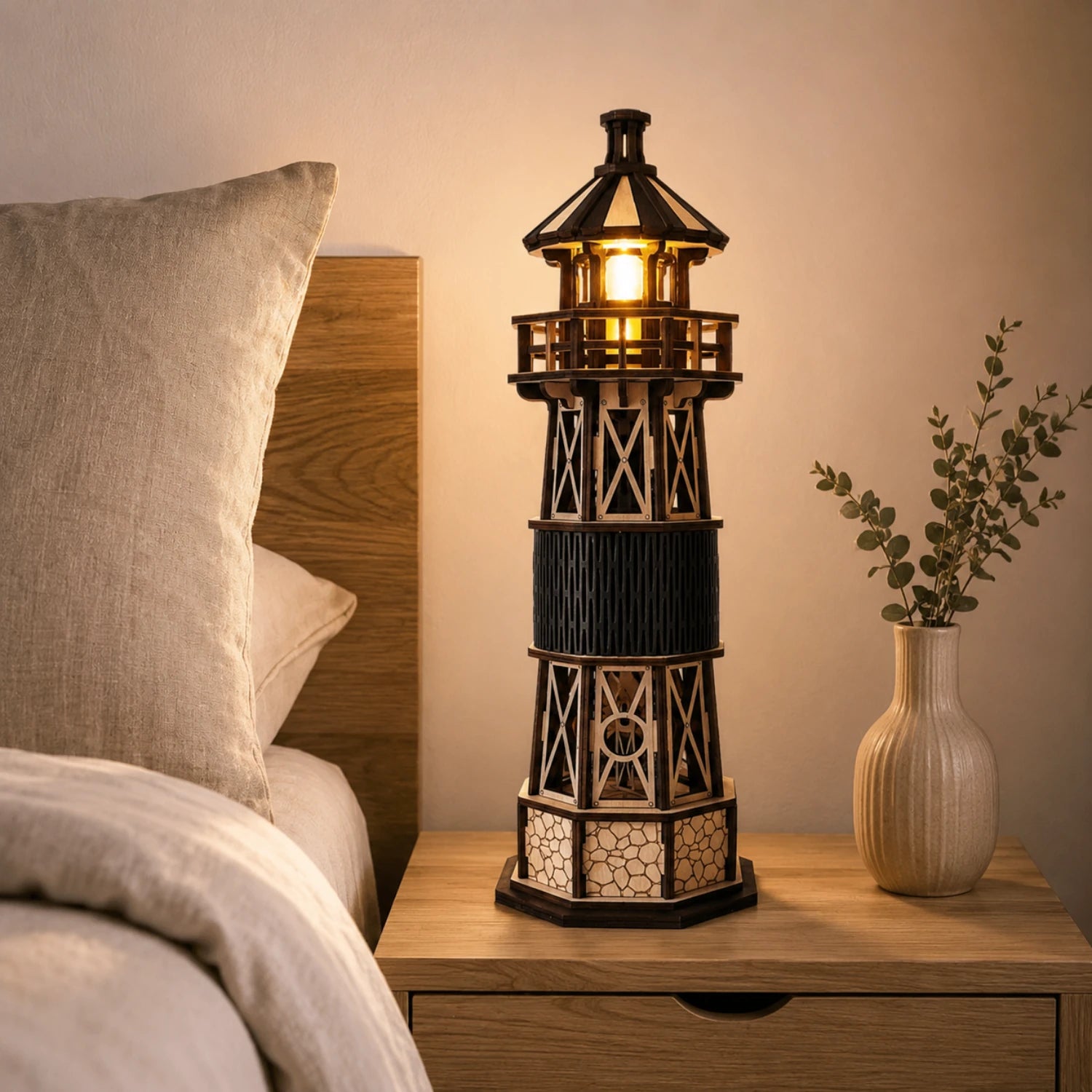 Luminous vuurtoren – mechanische bouwset van MagicHolz