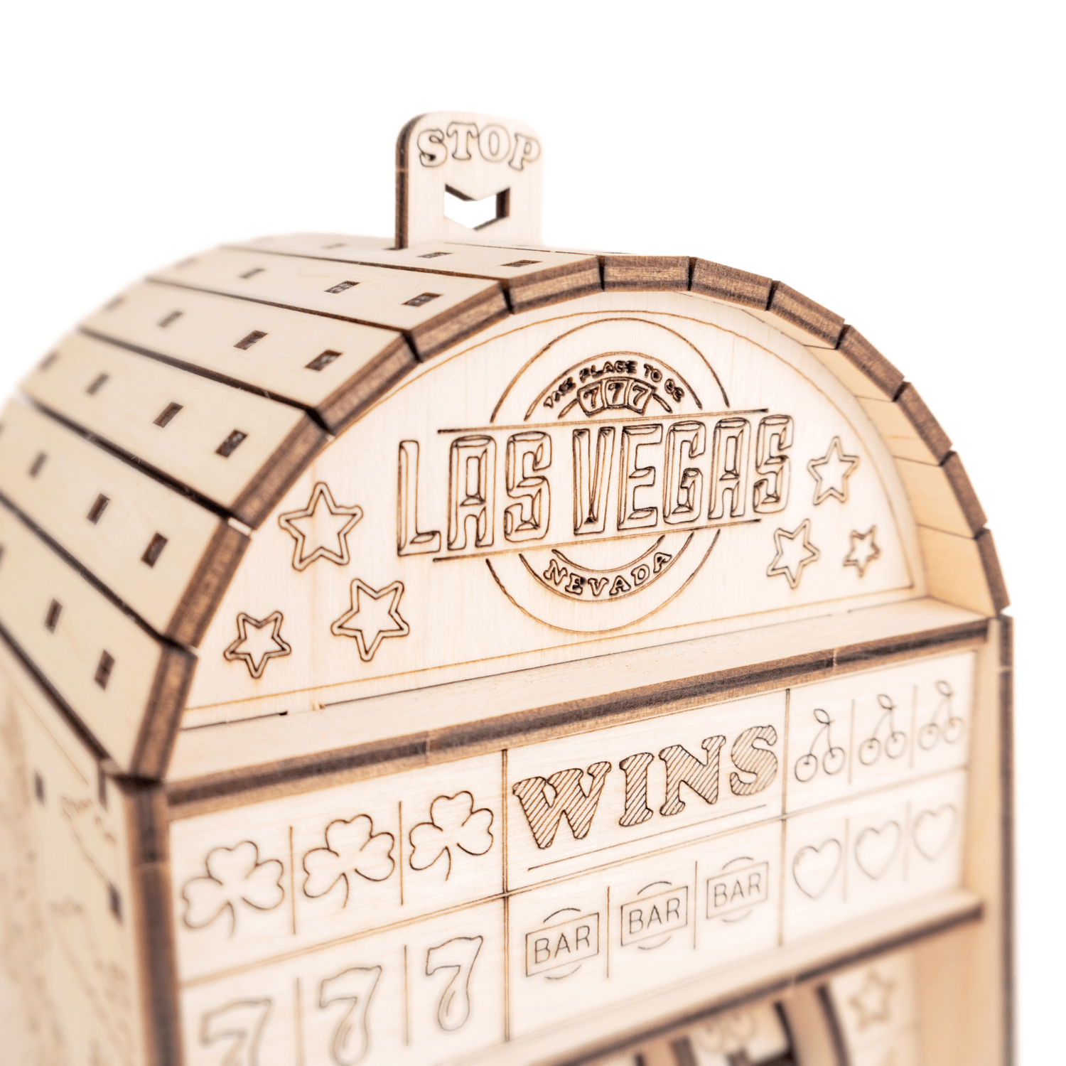 Eenarmige bandiet Mechanische houten puzzel Eco-Wood-Art