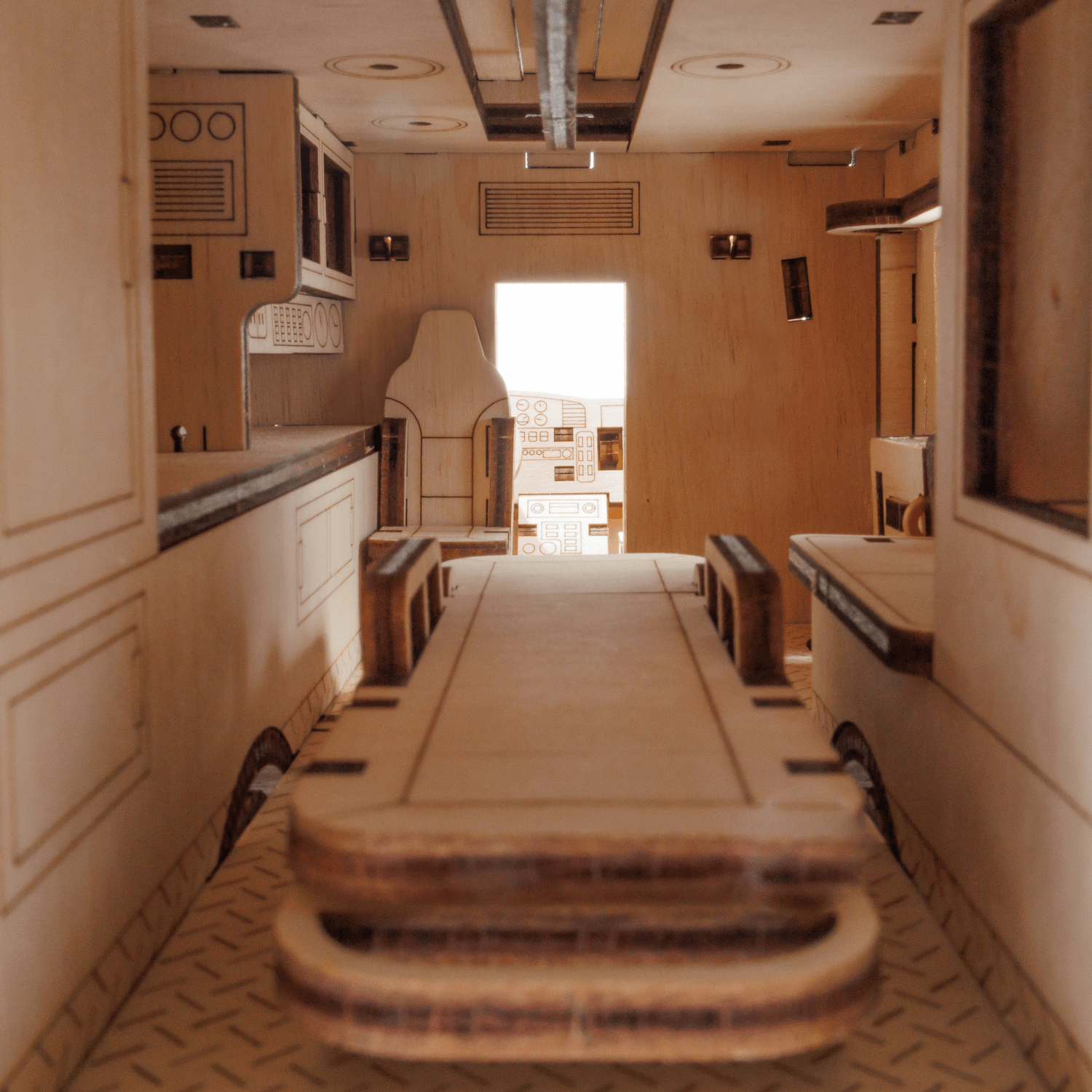 Ambulance Mechanische houten puzzel Eco-Wood-Art