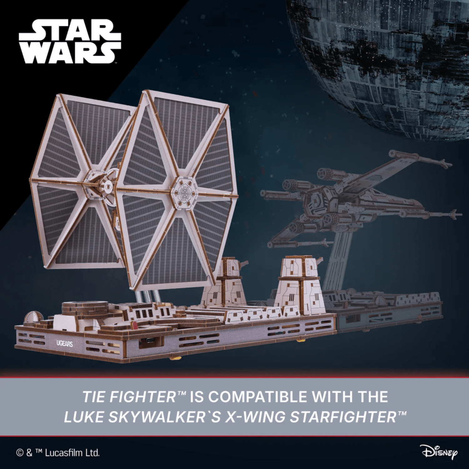 TIE Fighter™ Mechanisches Holzpuzzle Ugears