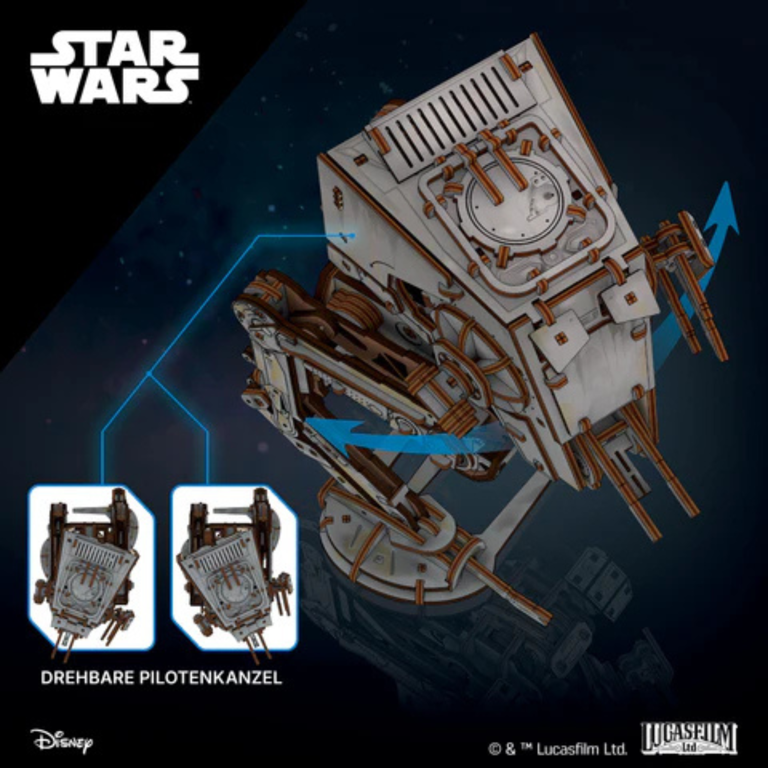AT-ST Walker™ Mechanisches Holzpuzzle Ugears