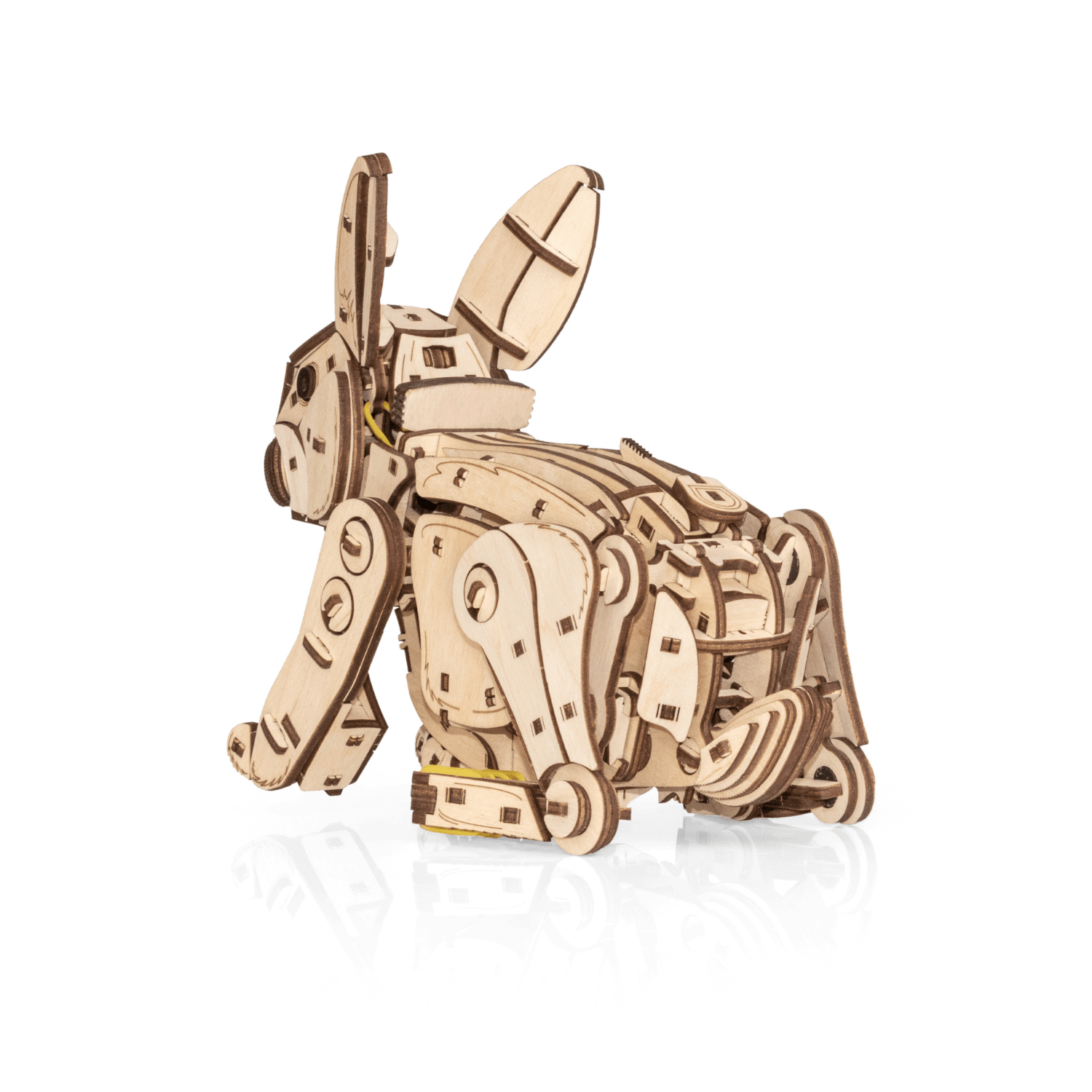 Mechanisch konijn Mechanische houten puzzel Eco-Wood-Art