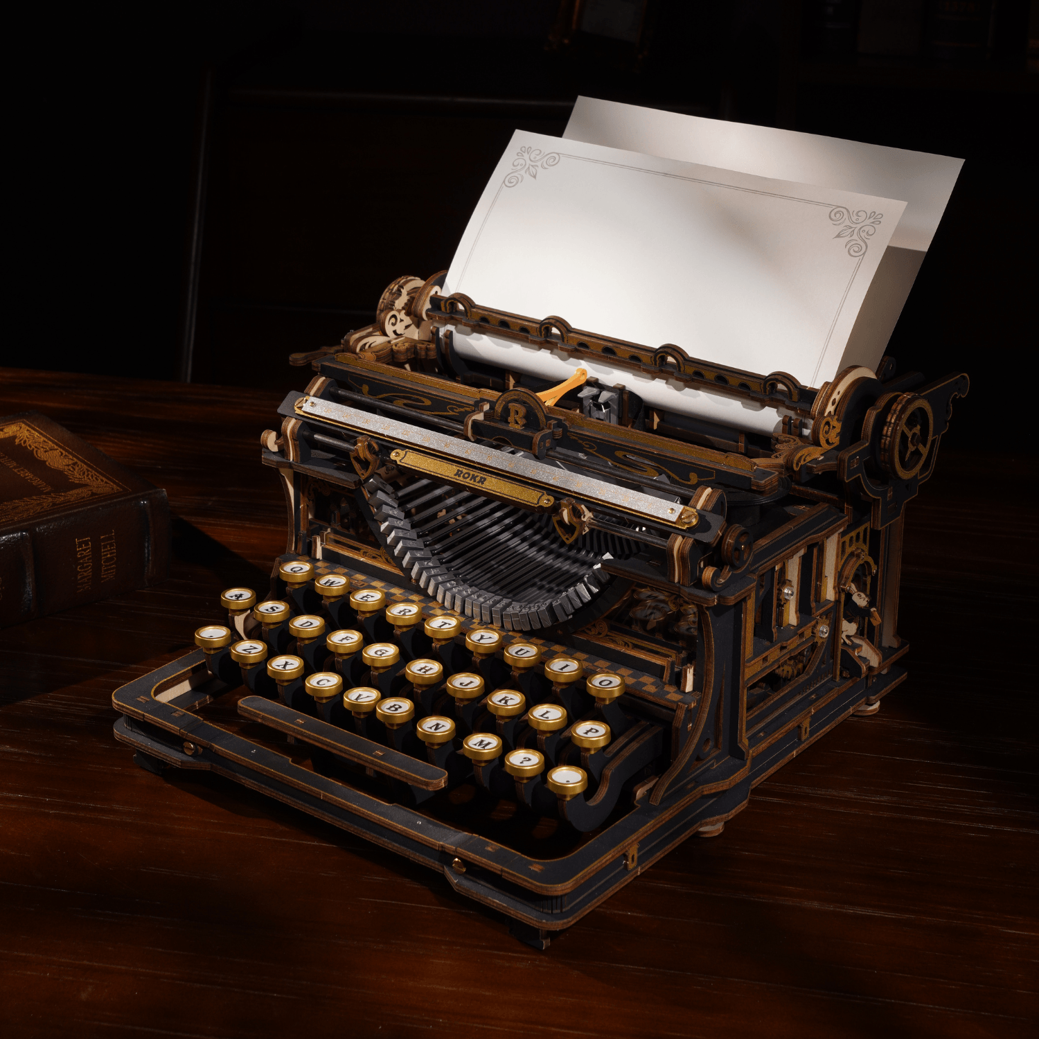 Mechanical Typewriter | Robotime Mechanical Typewriter Kit