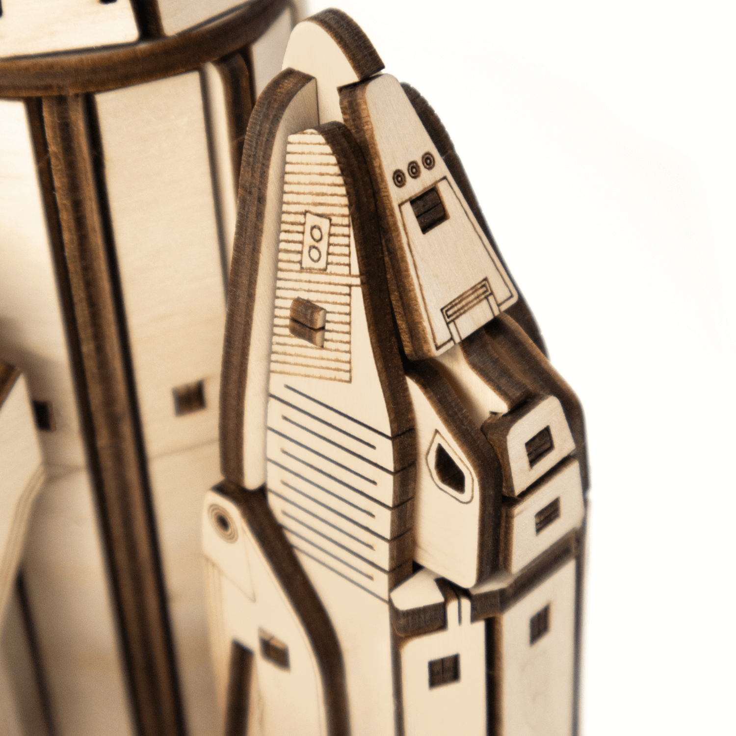 Space Shuttle Mechanische houten puzzel Eco-Wood-Art
