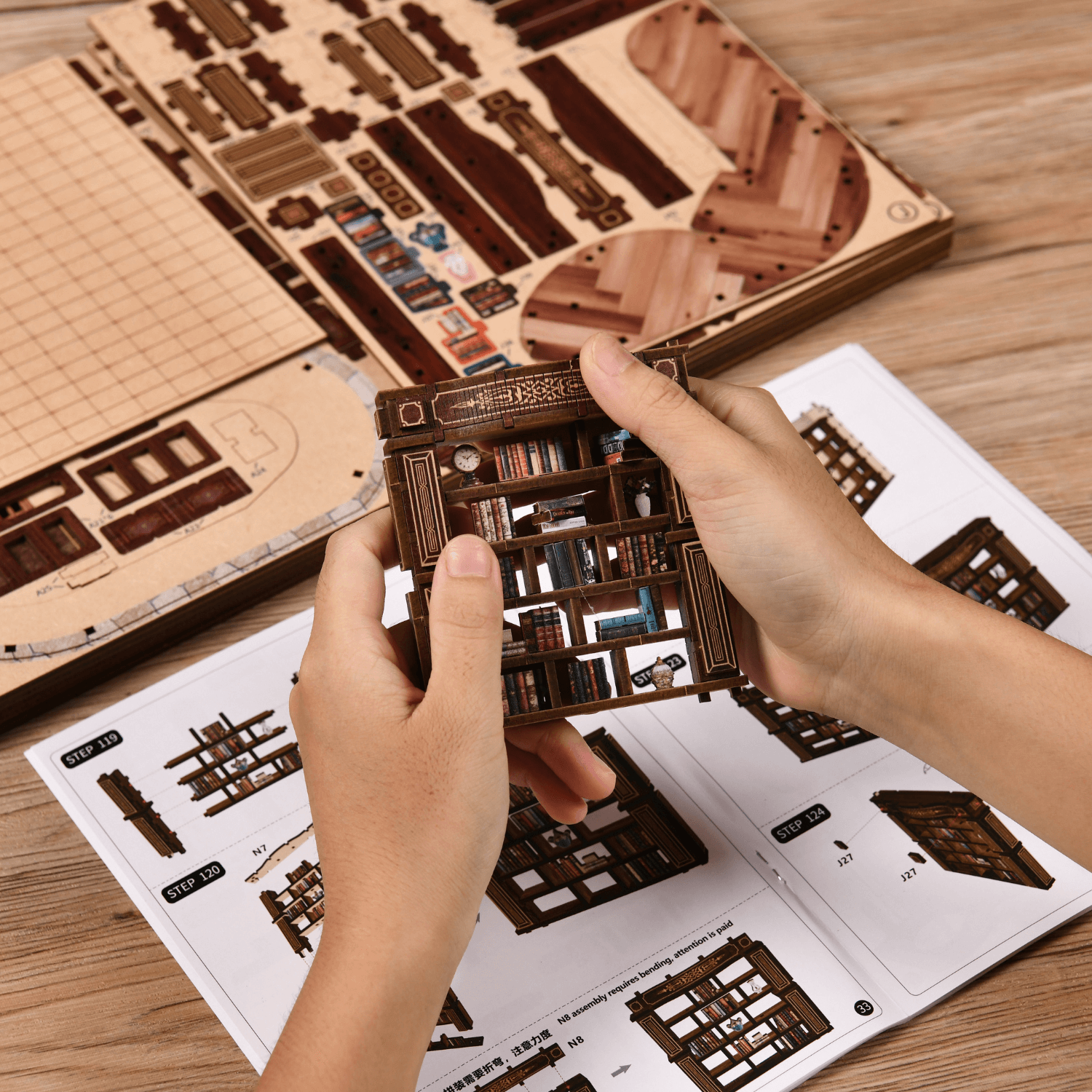 Grande bibliothèque Maison miniature MagicHolz