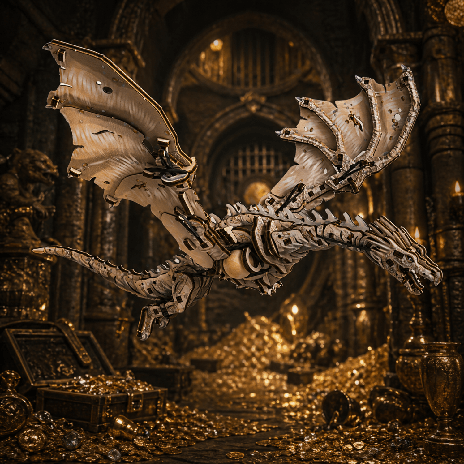 Harry Potter Ironbelly Dragon Mechanische bouwset van Ugears