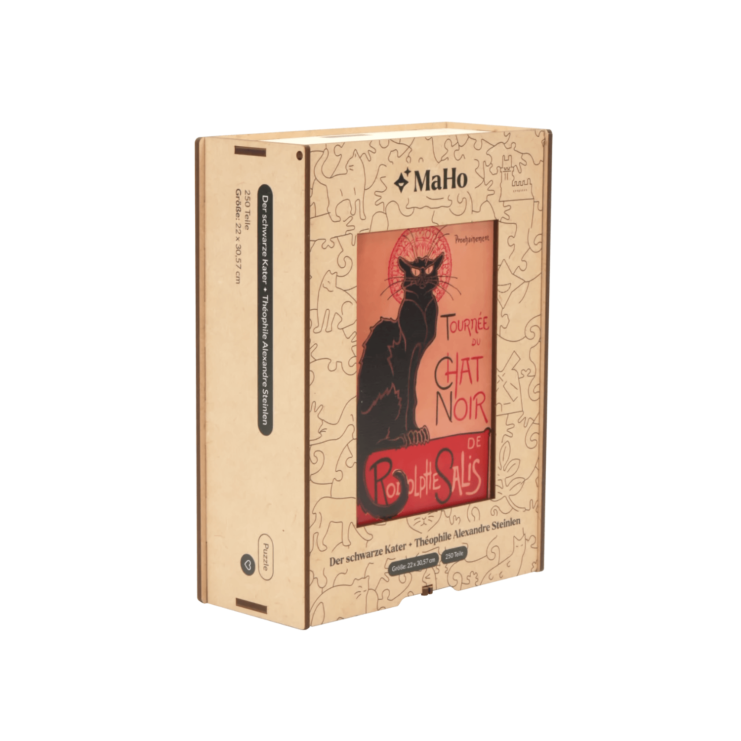 Le chat noir | Théophile Alexandre Steinlen Puzzle en bois (2D) MagicHolz