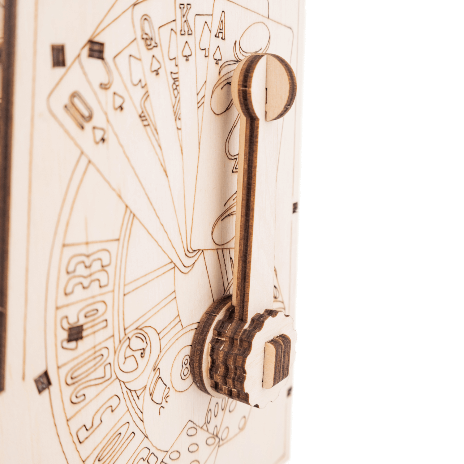 Eenarmige bandiet Mechanische houten puzzel Eco-Wood-Art