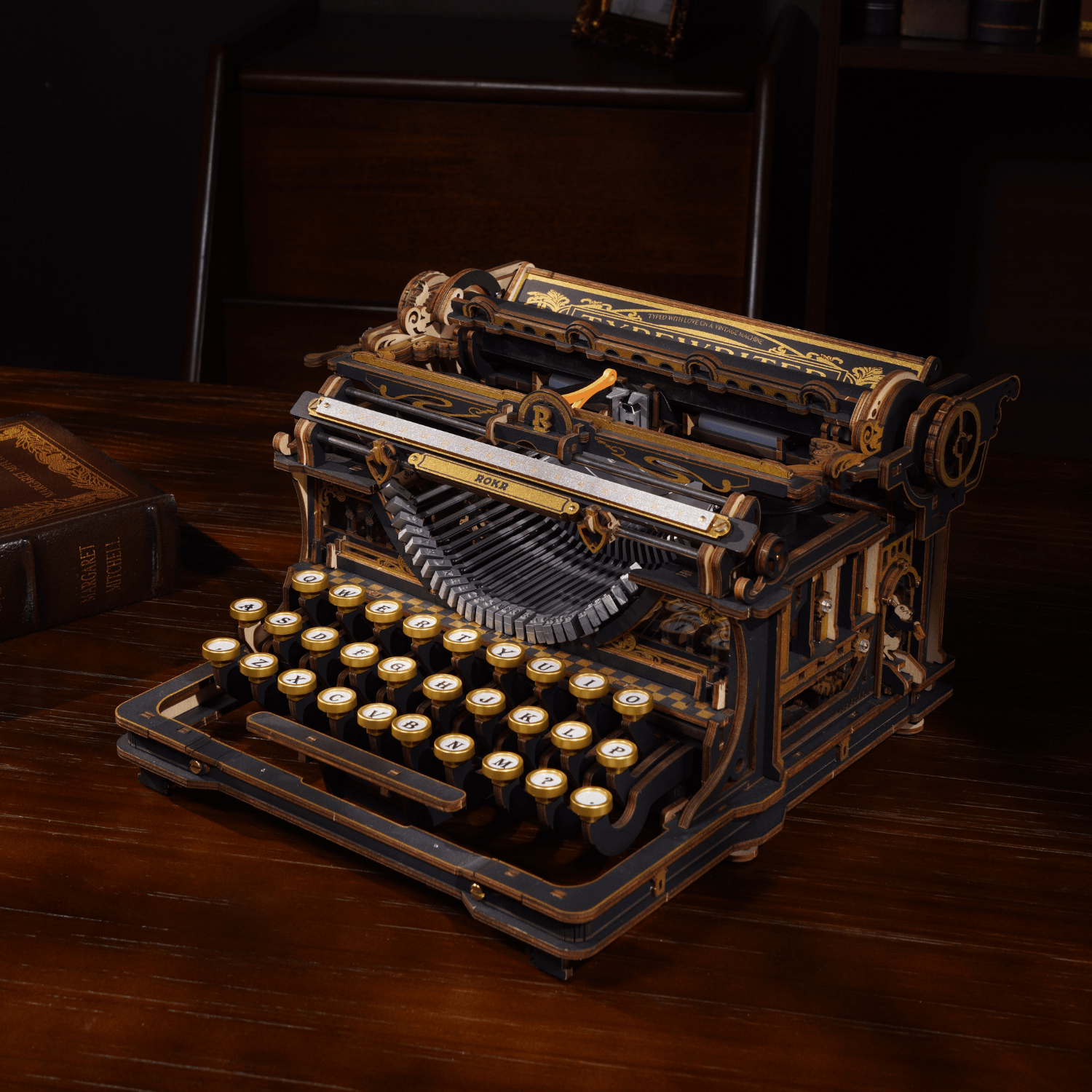 Mechanical Typewriter | Robotime Mechanical Typewriter Kit
