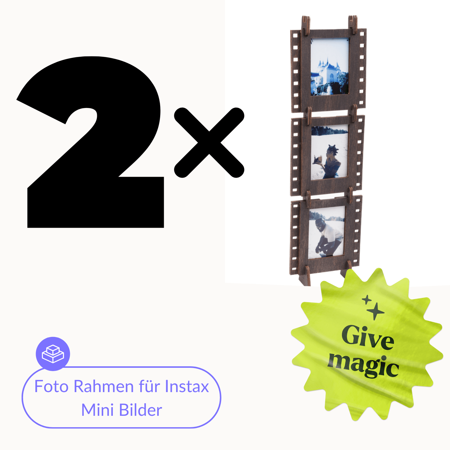 Cadre photo | pour l'appareil photo Instax Mini MagicHolz 2x cadre photo