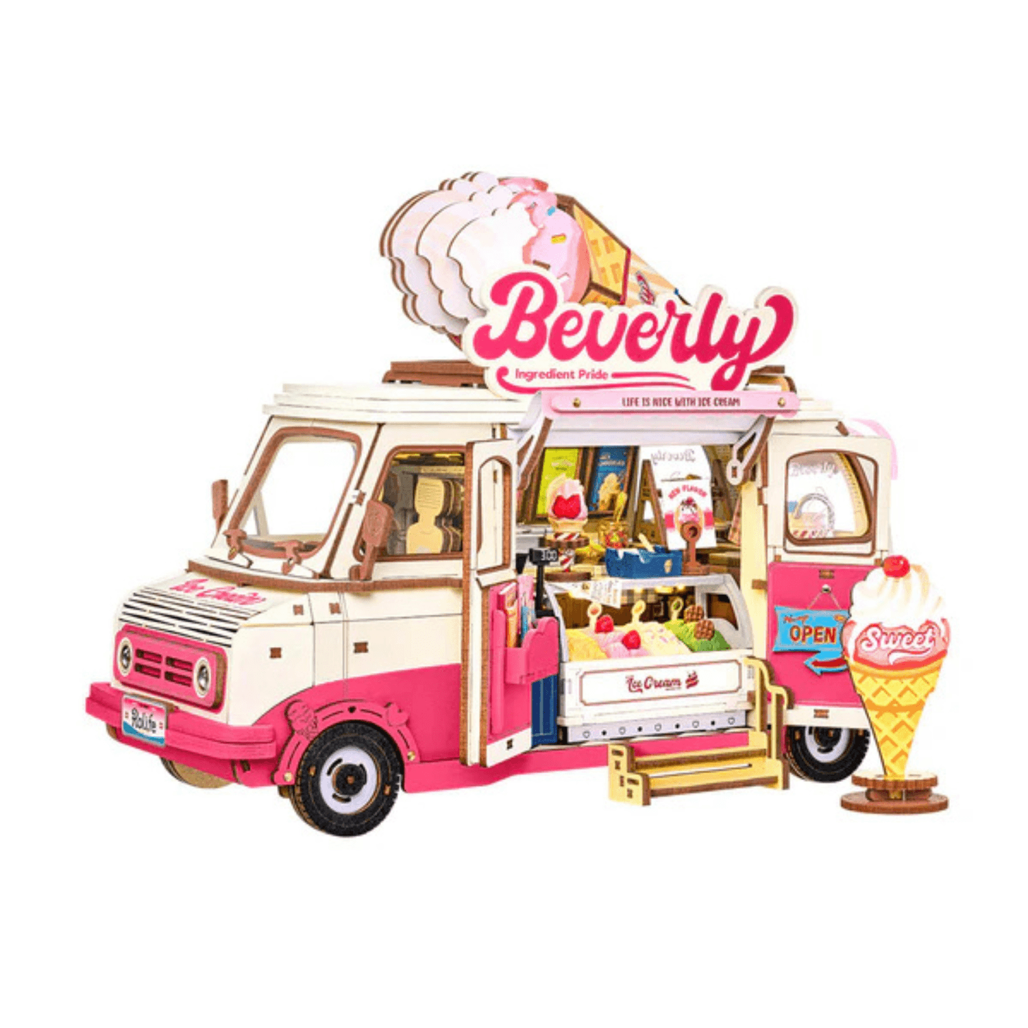 Beverly's Ice Cream Truck Model Kits by Robotime