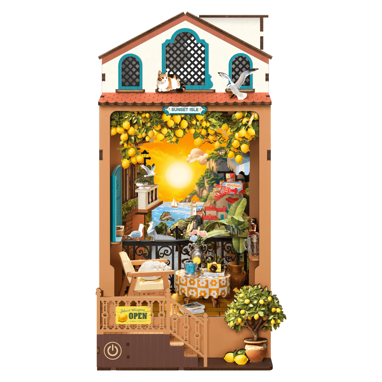 Sunset Isle Book Nook Robotime
