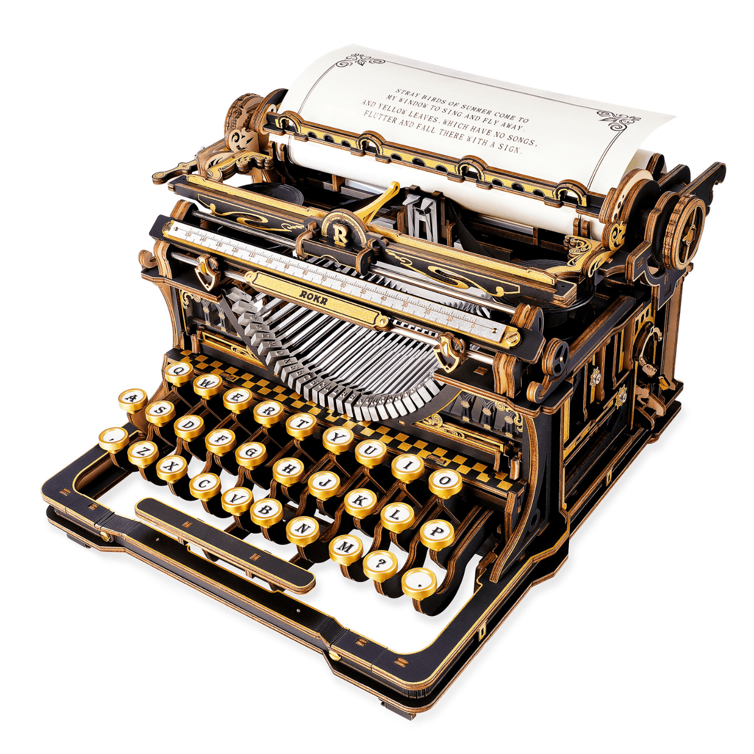 Mechanical Typewriter | Robotime Mechanical Typewriter Kit