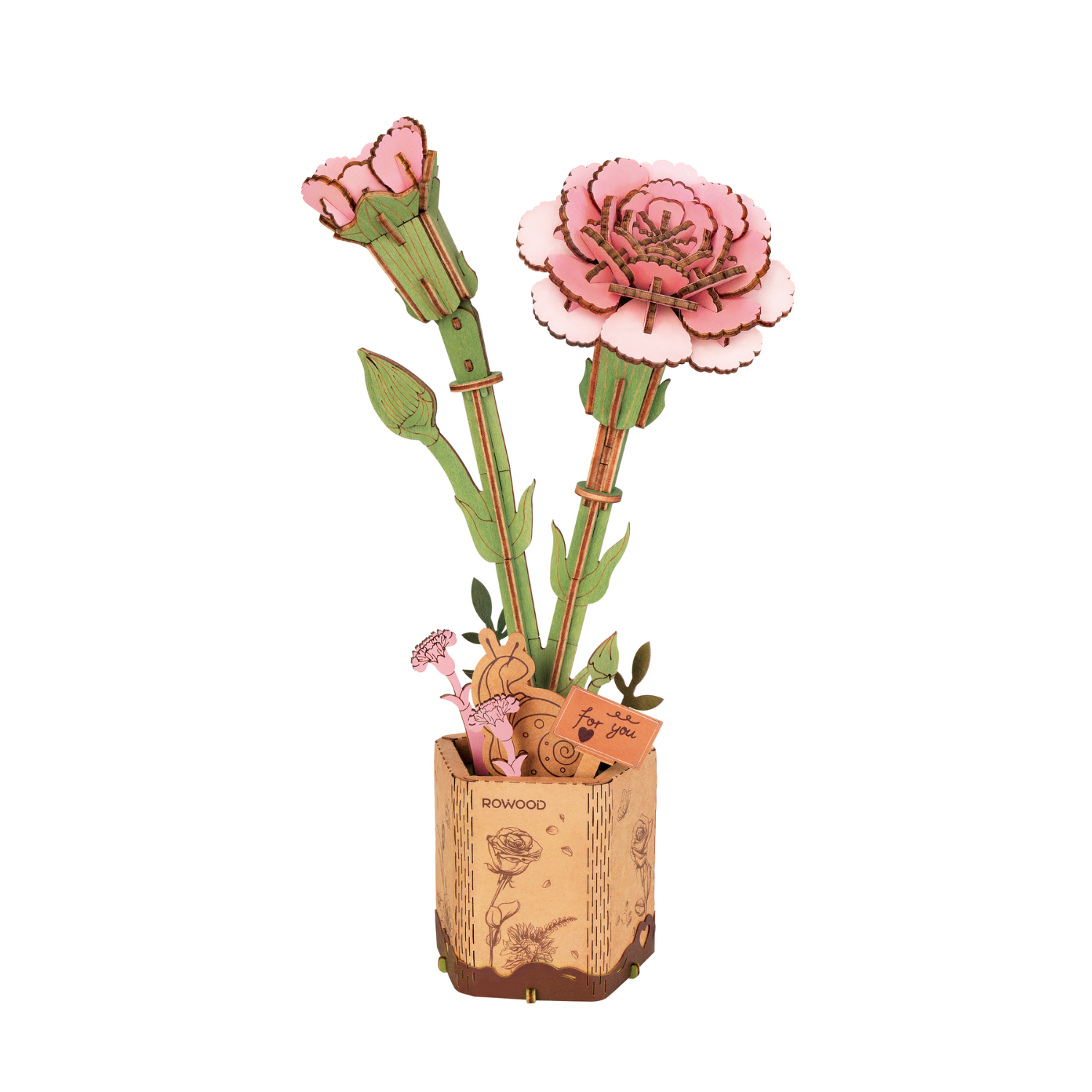 Ewiger Frühling | Blumen die immer blühen 3D Puzzle Robotime Pinke Kombination