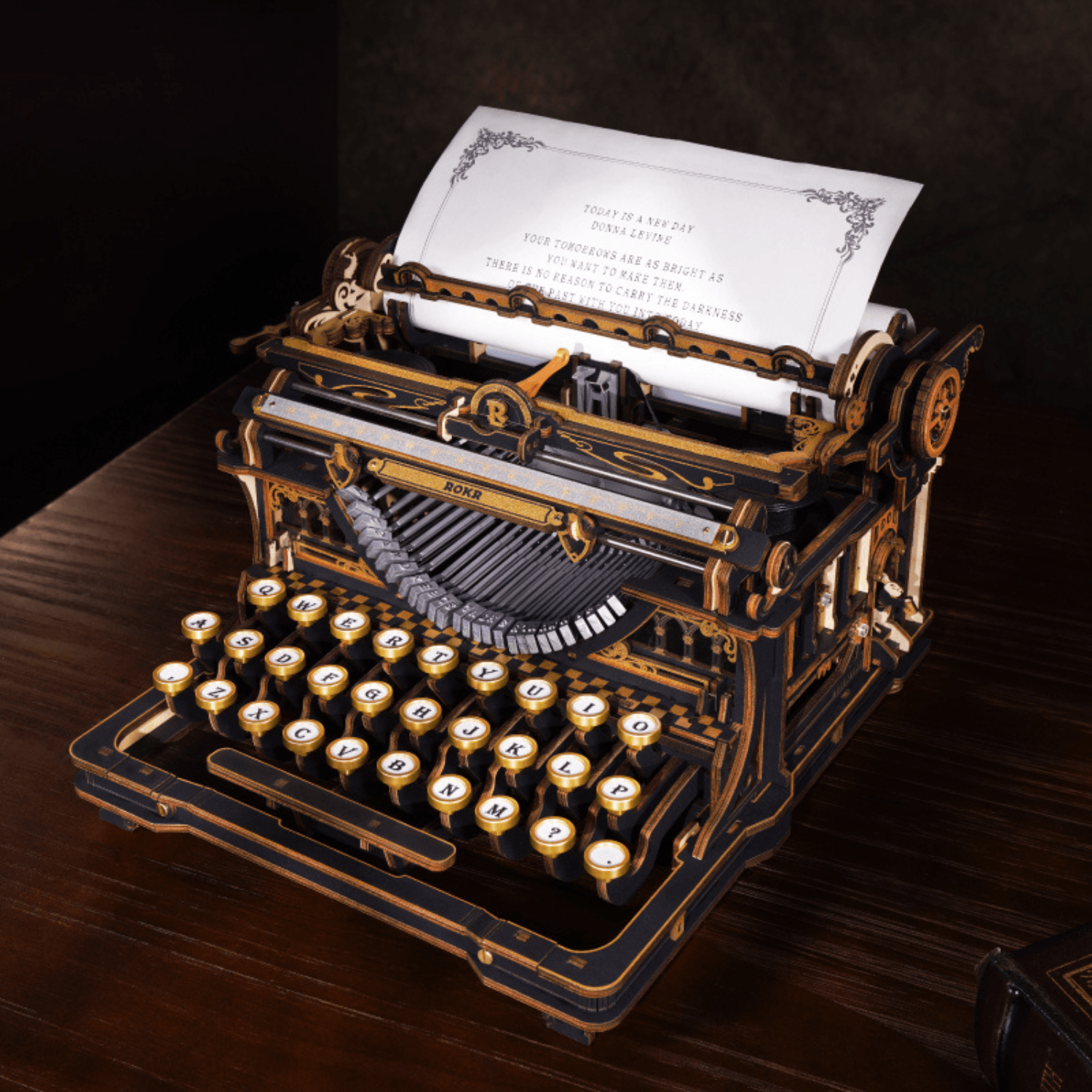 Mechanical Typewriter | Robotime Mechanical Typewriter Kit
