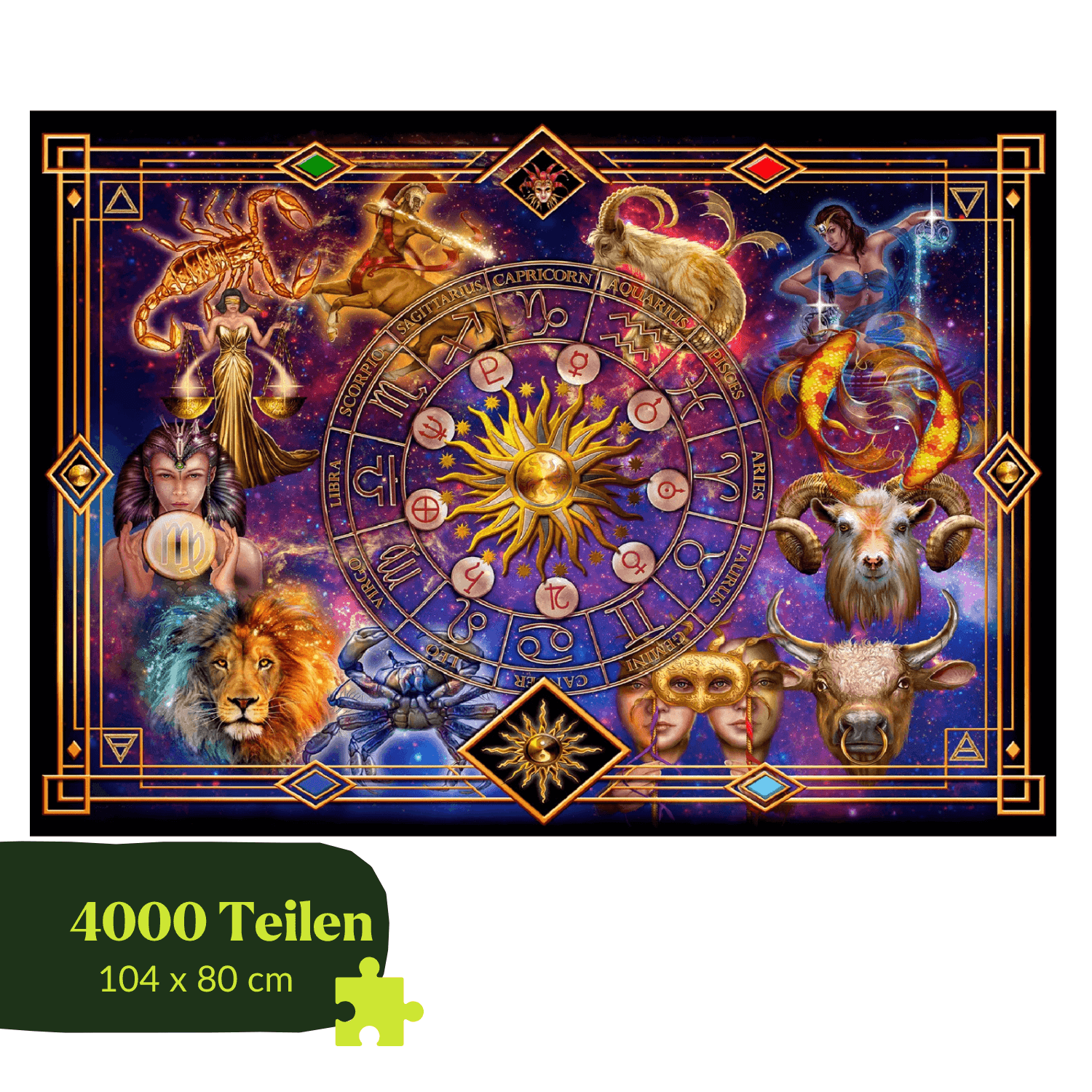 Sternzeichen | Holz Puzzle 4000 Teilen Holzpuzzle WoodenCity