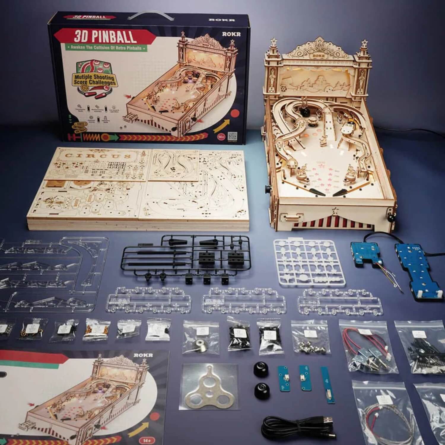 Pinball-Maschine – Mechanischer 3D-Flipper aus Holz 3D Puzzle Robotime