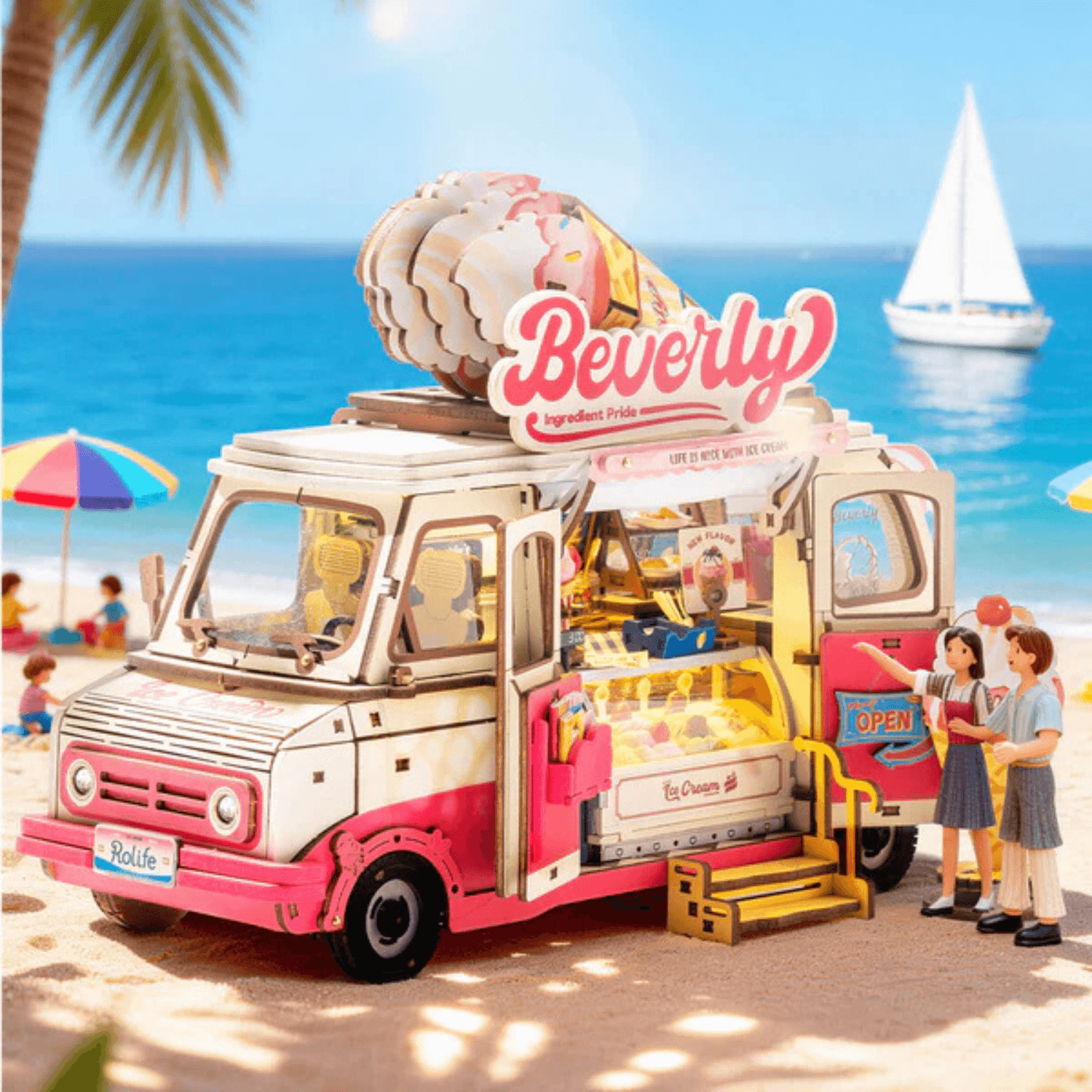Beverly's Ice Cream Truck Model Kits by Robotime