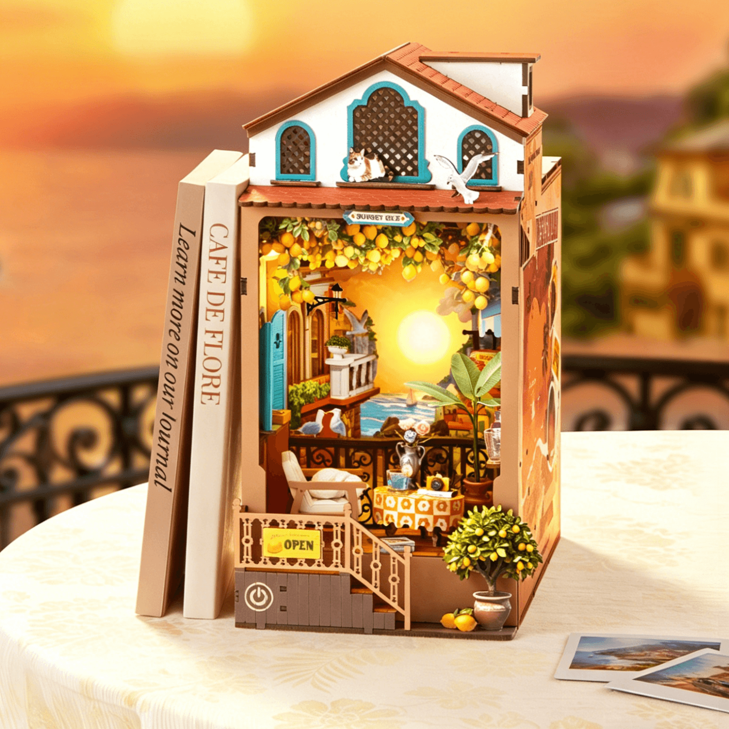 Sunset Isle Book Nook Robotime Sunset Isle | Book Nook