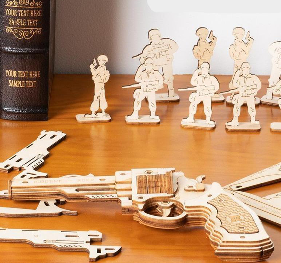 Arme en bois M60 Puzzle mécanique en bois Robotime