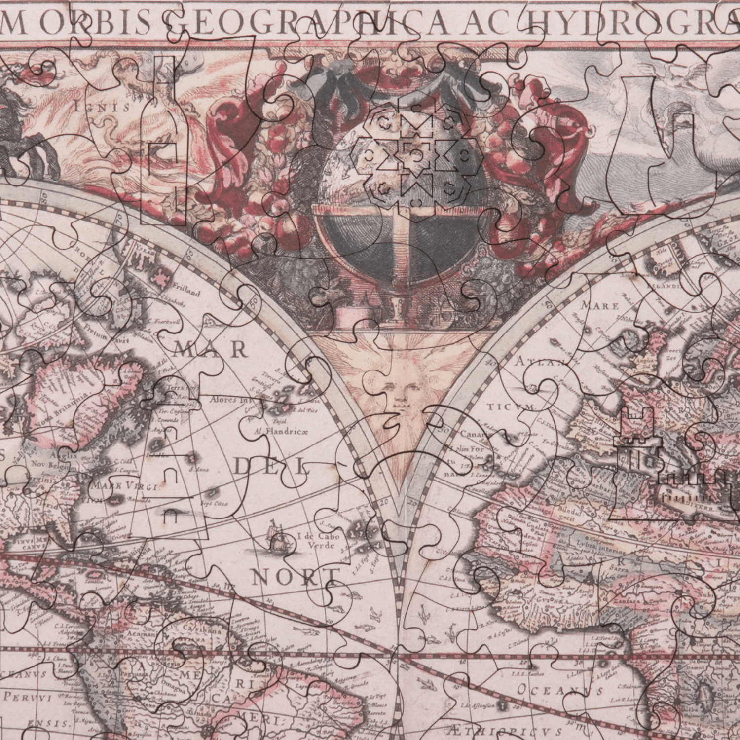 Ancient World Map Wooden Puzzle (2D) MagicHolz
