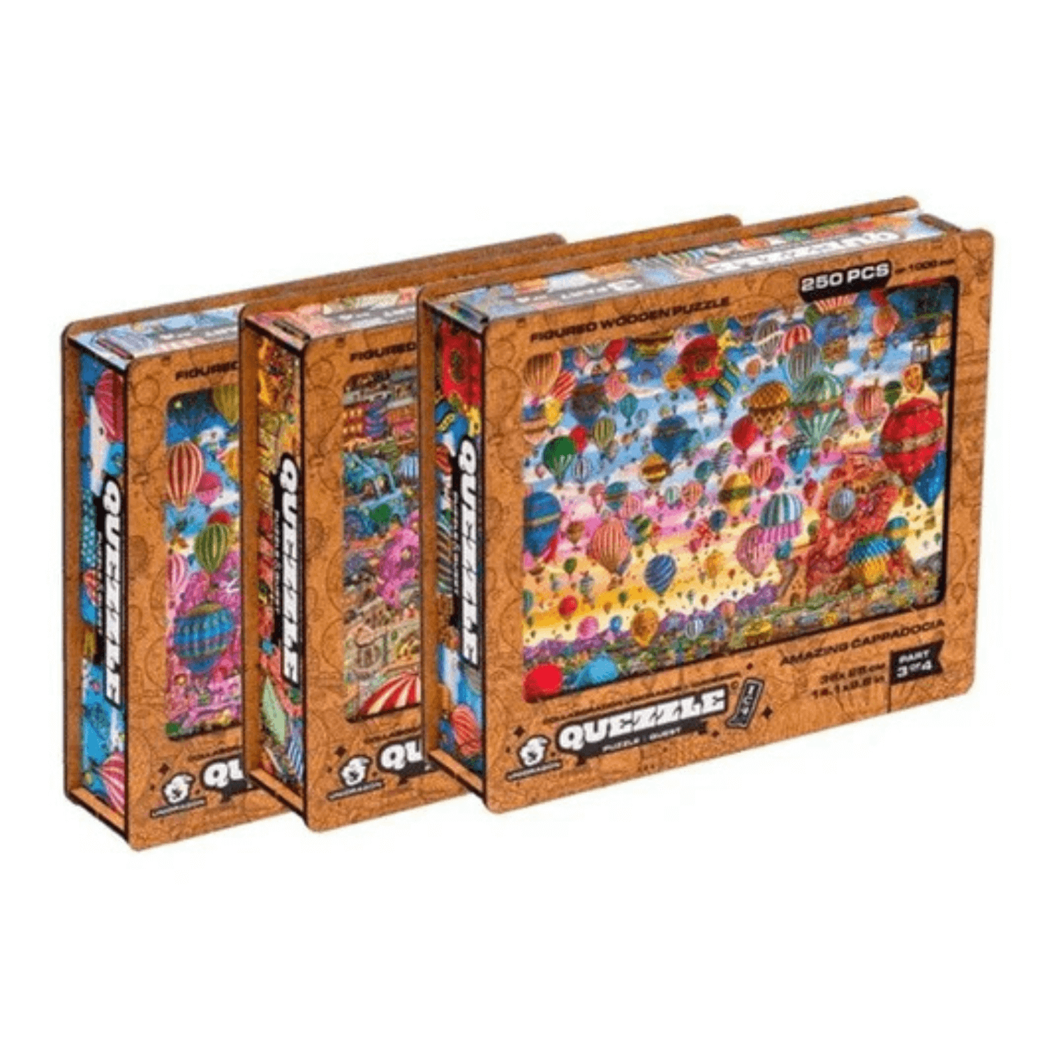 Quezzle | Incroyable Cappadoce puzzle en bois Unidragon pièces 2-4