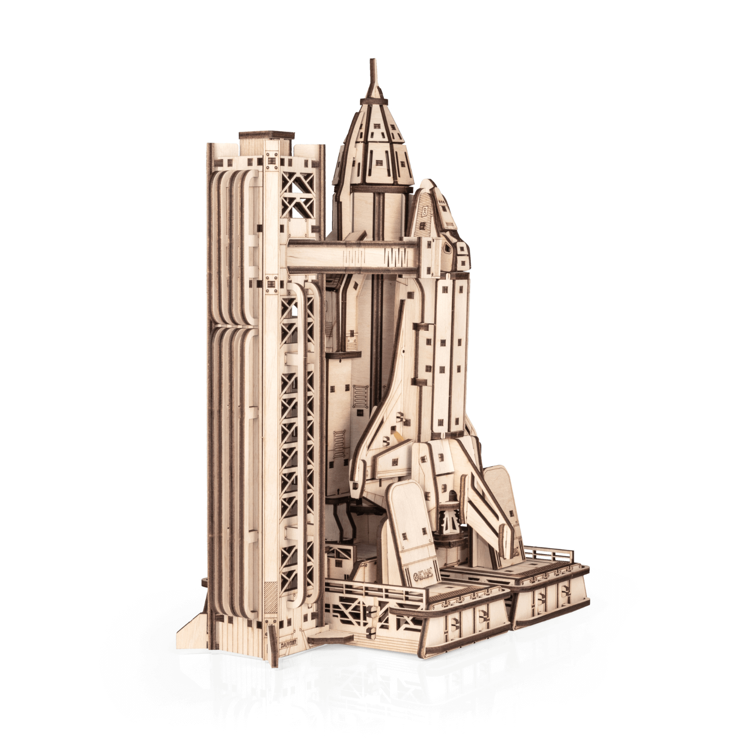 Space Shuttle Mechanische houten puzzel Eco-Wood-Art