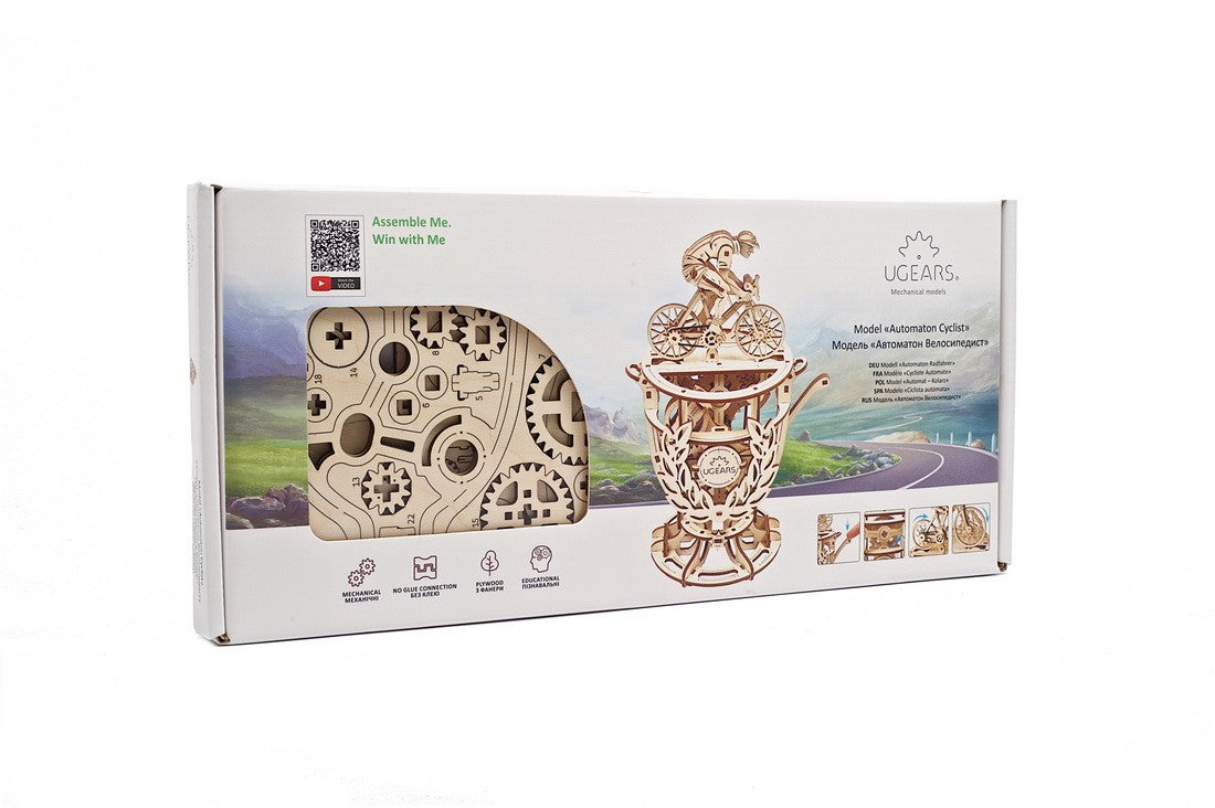 Automaton Bicyclist Mechanical Wooden Puzzle Ugears