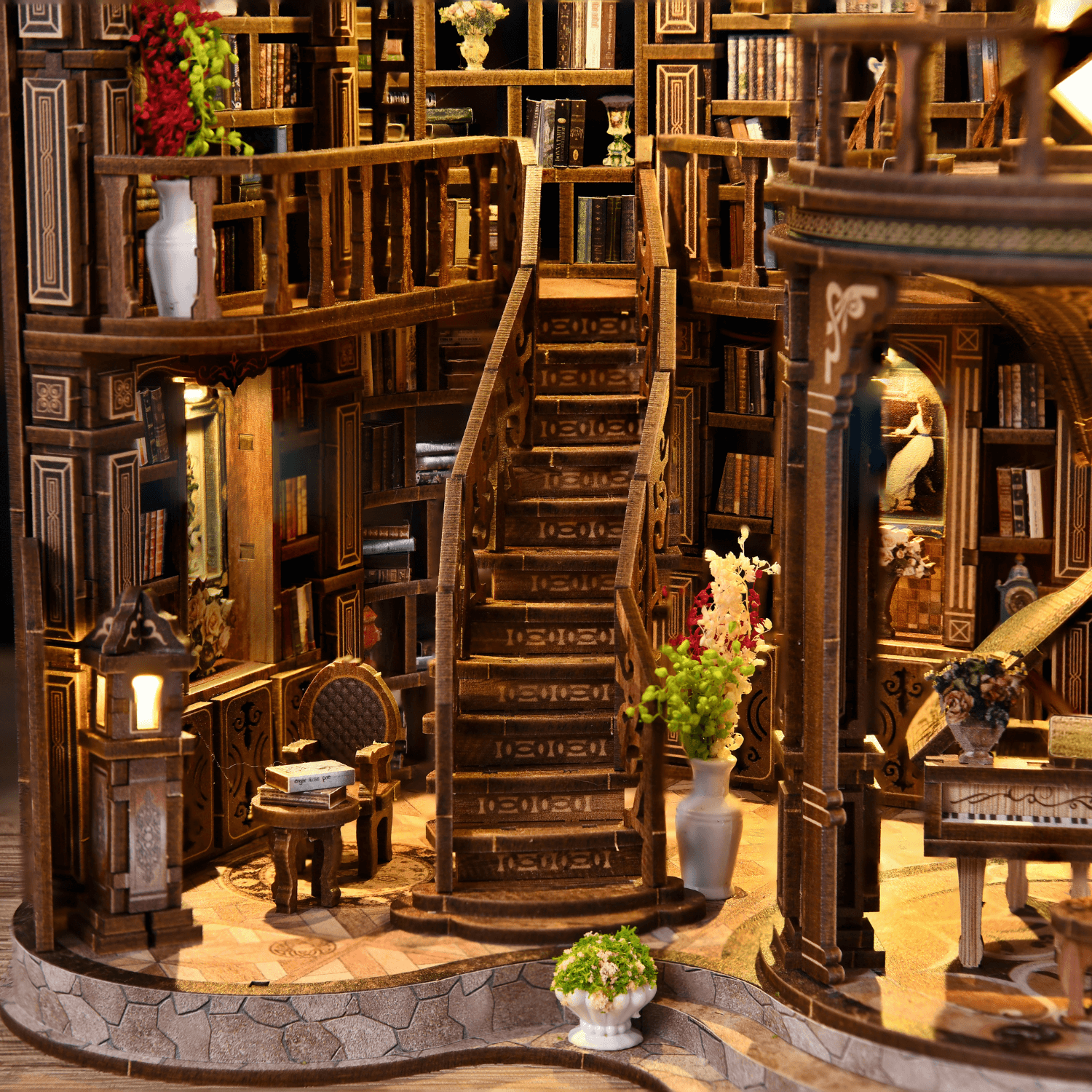 Grande bibliothèque Maison miniature MagicHolz