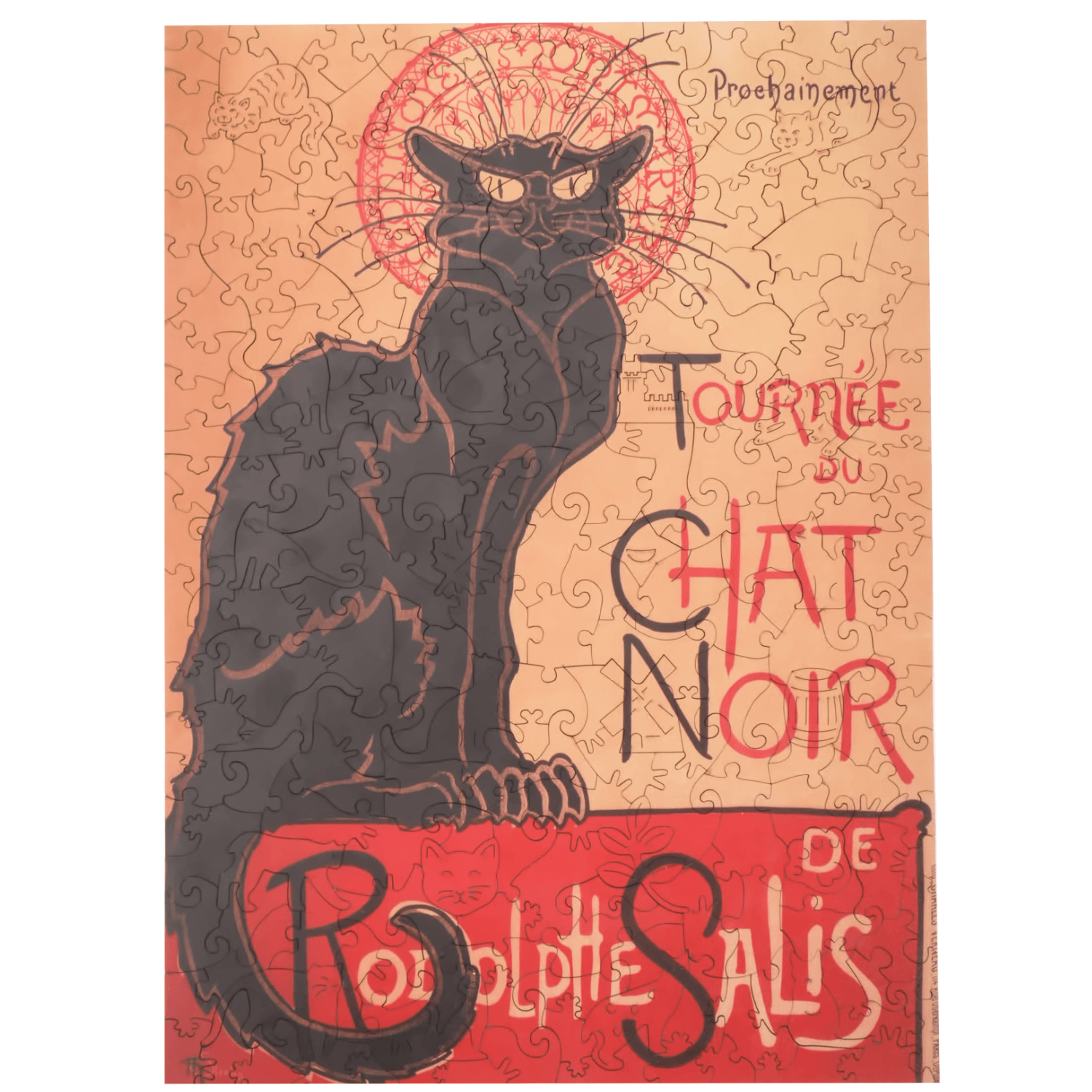 Le chat noir | Théophile Alexandre Steinlen Puzzle en bois (2D) MagicHolz