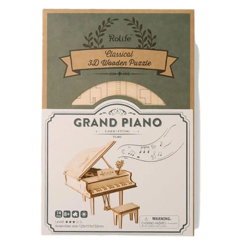 Large Piano Wooden 3D Puzzle-3D Puzzle-Robotime--