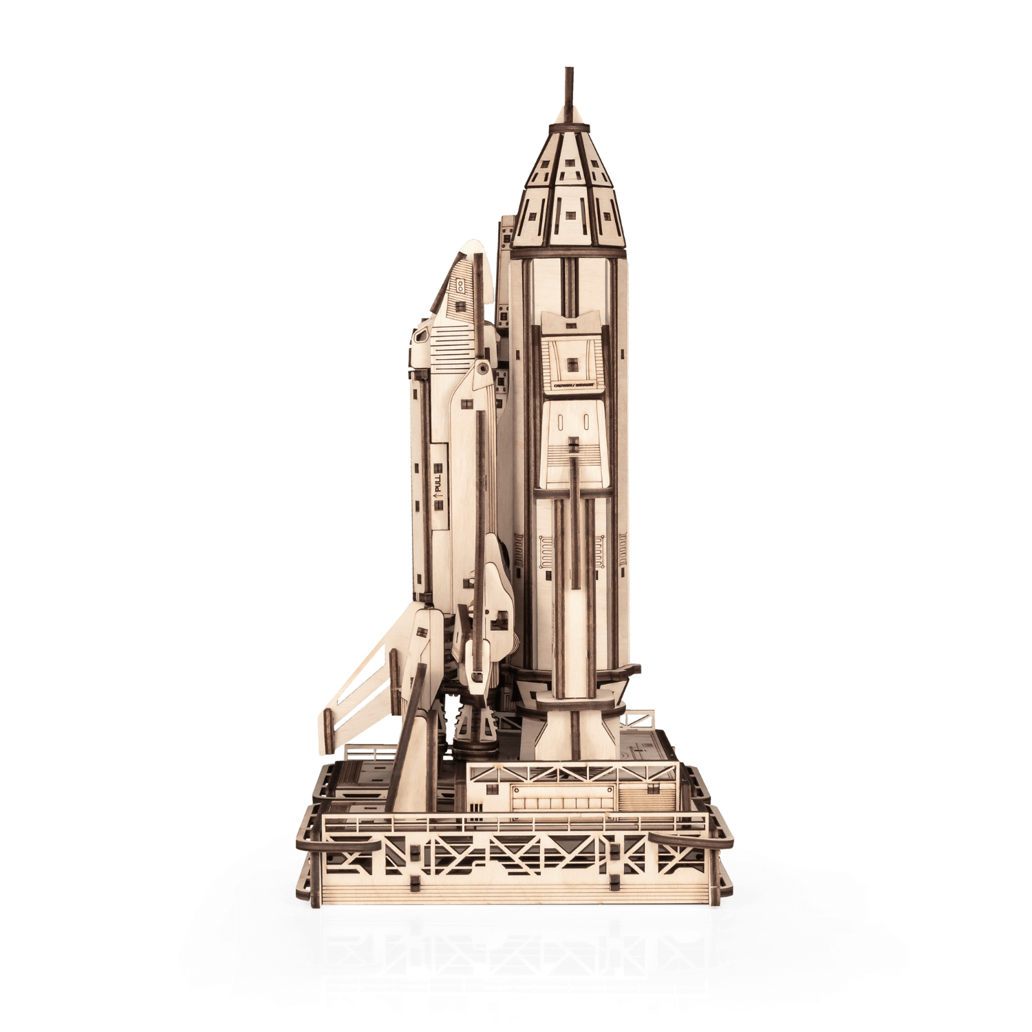 Space Shuttle Mechanische houten puzzel Eco-Wood-Art