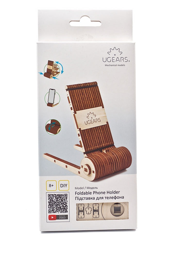 Support de téléphone Puzzle mécanique en bois Ugears