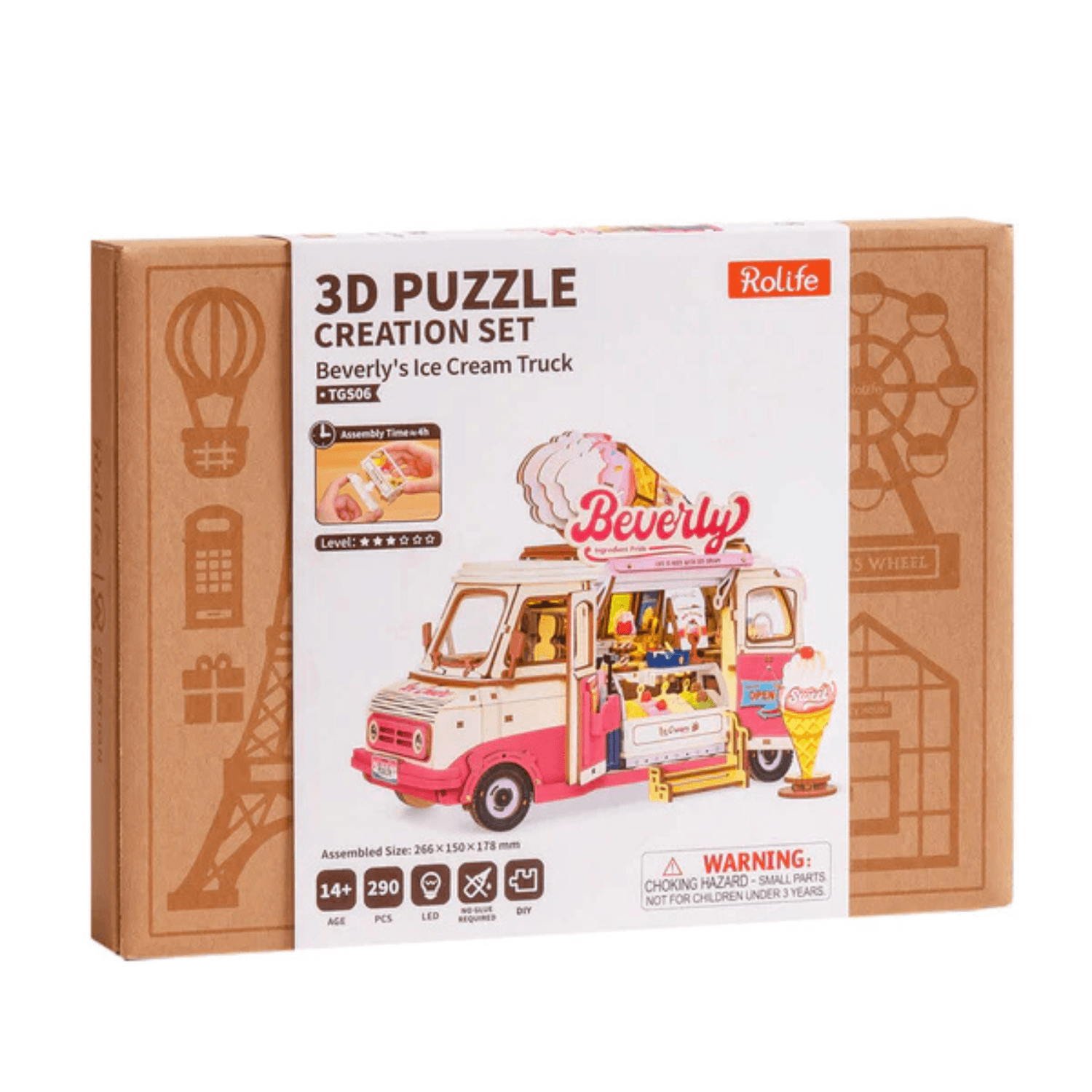 Beverly's Ice Cream Truck Model Kits by Robotime