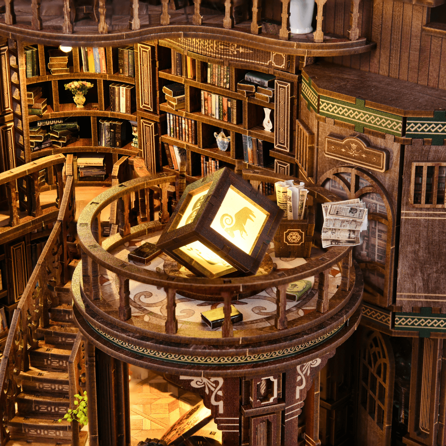 Grande bibliothèque Maison miniature MagicHolz