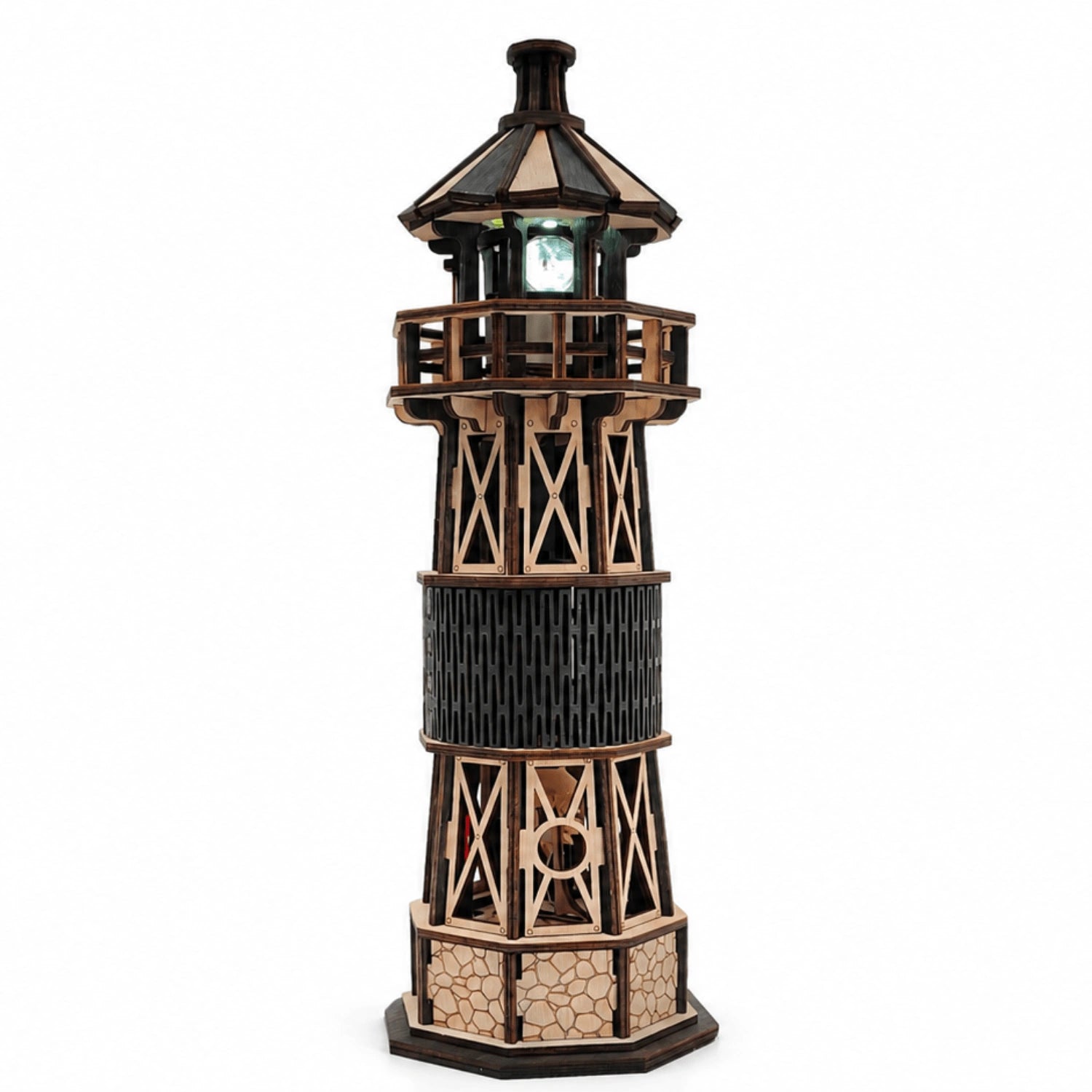 Luminous vuurtoren – mechanische bouwset van MagicHolz