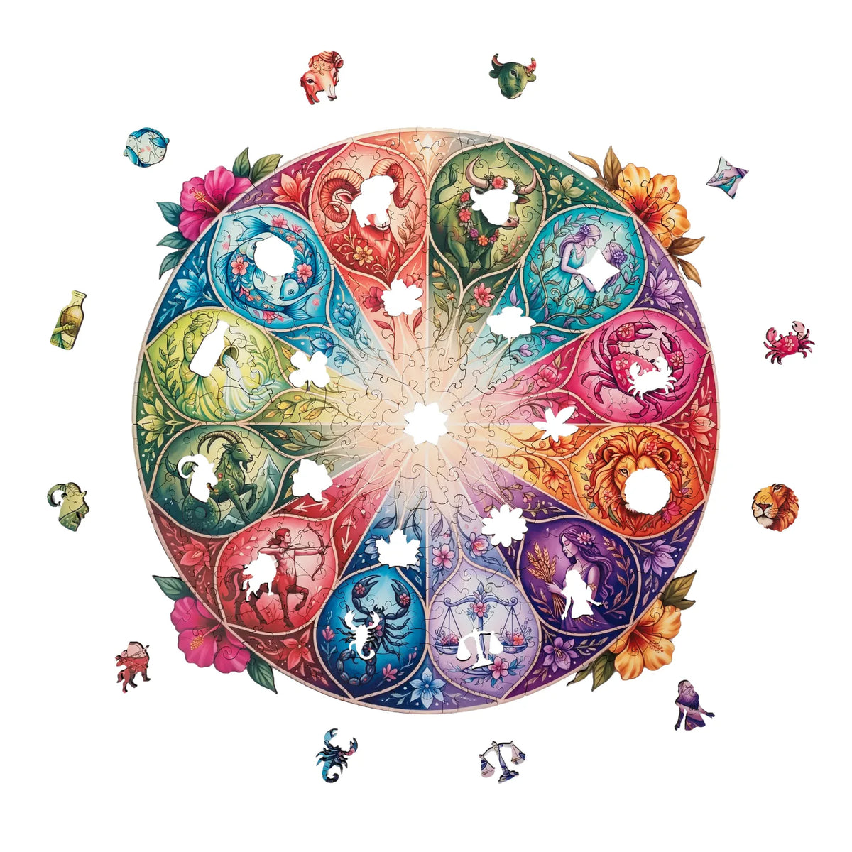 Zodiac Sign Mandala Wooden Puzzle (2D) MagicHolz
