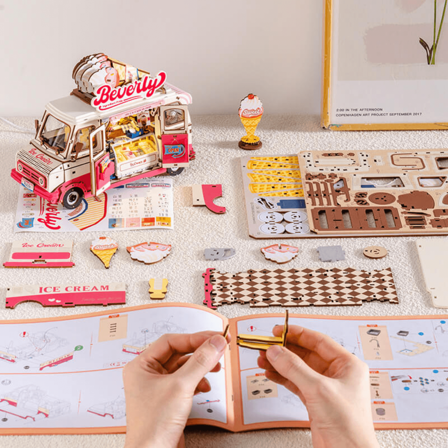 Beverly's Ice Cream Truck Model Kits by Robotime