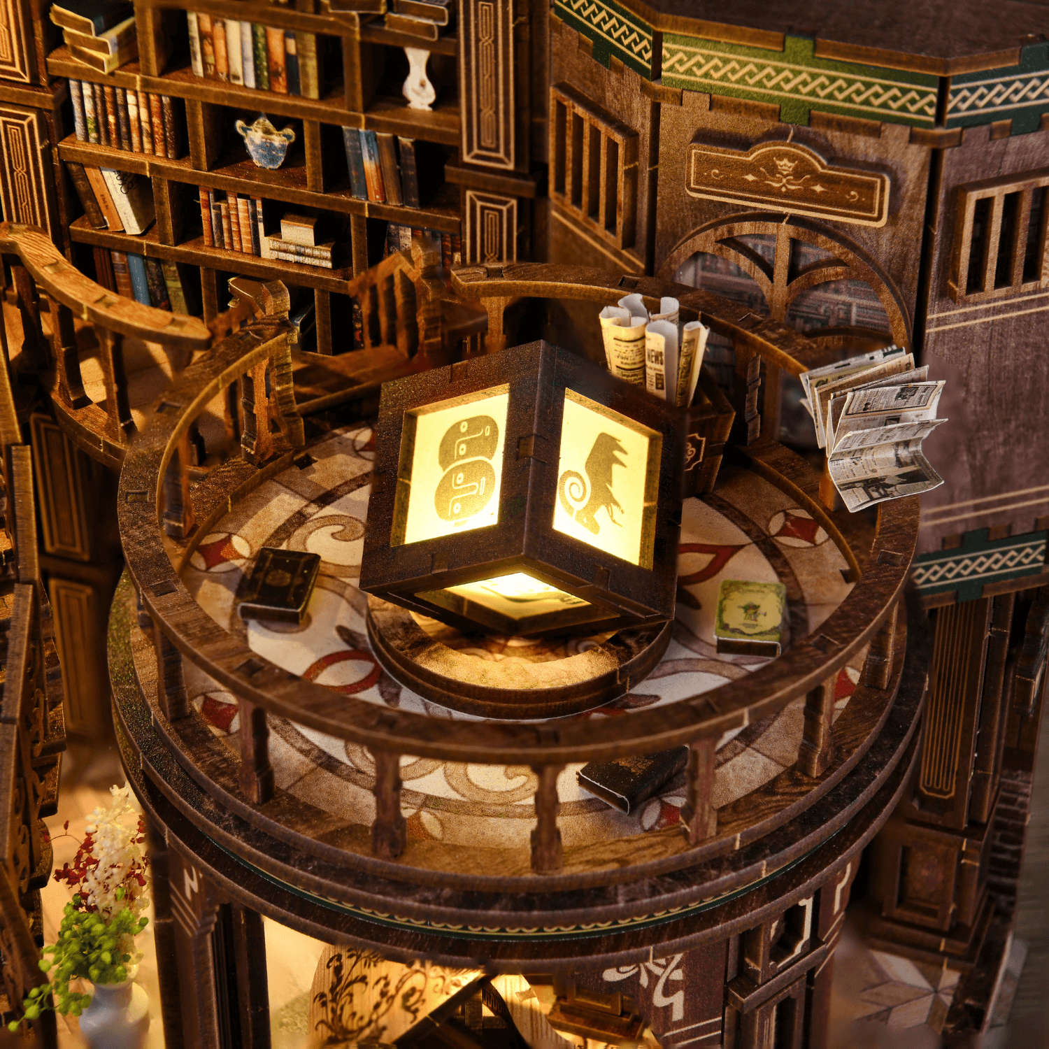 Grande bibliothèque Maison miniature MagicHolz