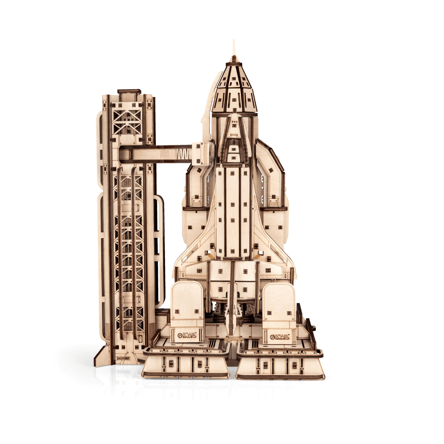 Space Shuttle Mechanische houten puzzel Eco-Wood-Art